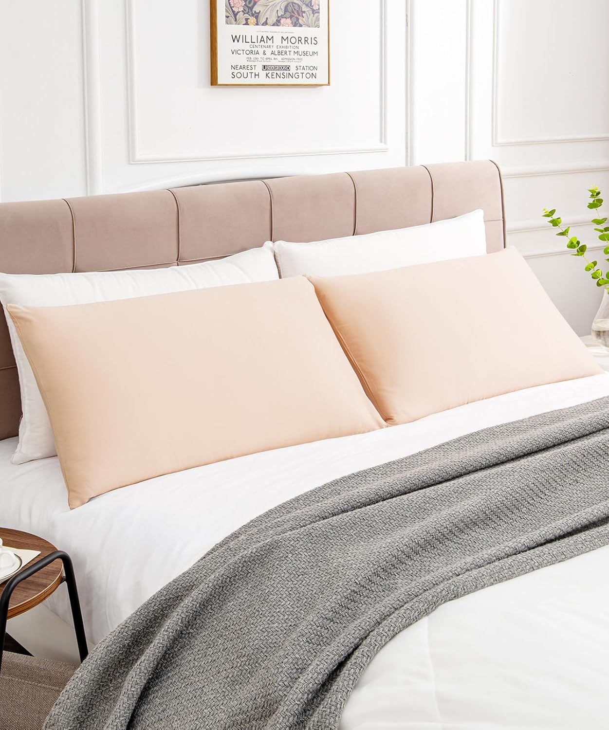 Warmstar Cotton Pillow Cases King Size Set of 2, 600 Thread Count Pillowcases 20x36 Inches, Soft Long Staple Cotton Pillowcases Breathable with Envelope Closure,Champagne