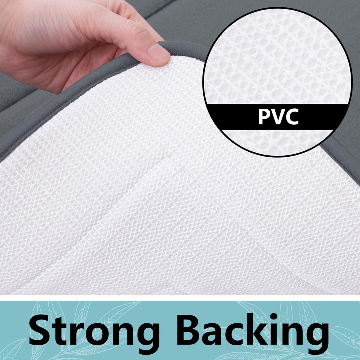 Arotive Memory Foam Bathroom Rug Mat 47x24, Ultra Soft and Absorbent Bath Mat, Machine Wash Dry, Comfortable Bath Rug Carpet for Bathroom Floor, Tub and Shower, Dark Grey