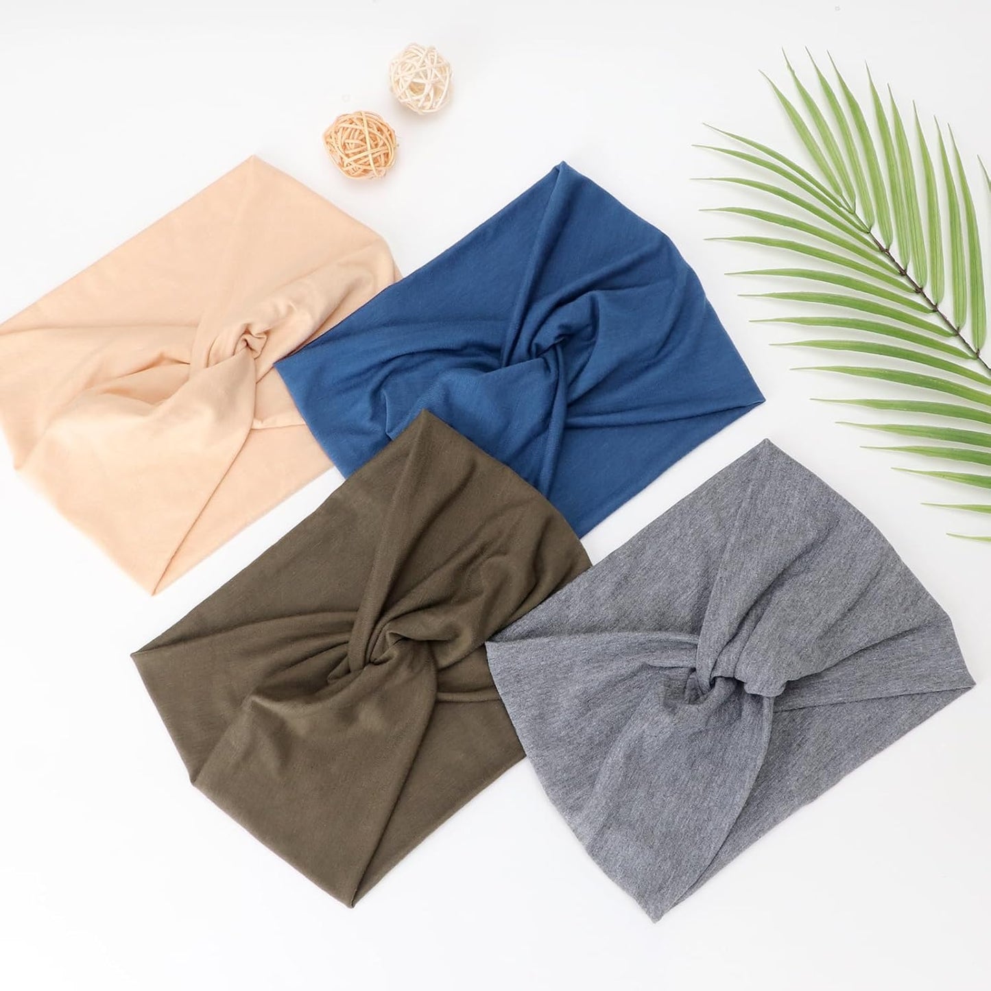 Extra Wide Headbands for Women Large Turban Headband Non Slip Boho Elastic Hairband Hair Twisted Knot Head Bands Accessories