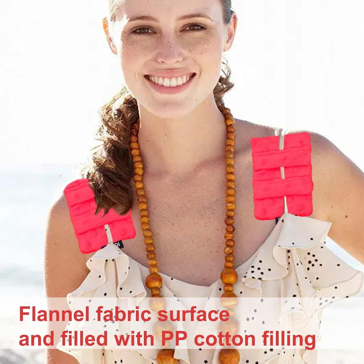 2 Pack Pacemaker Pillow for Bra, Chemo Port Pillow for Chemo Patients, Chemo Port Bra Cushion, Pacemaker Protector, Post Surgery Bra Strap Pads Heart Surgery Recovery Gift (Red)