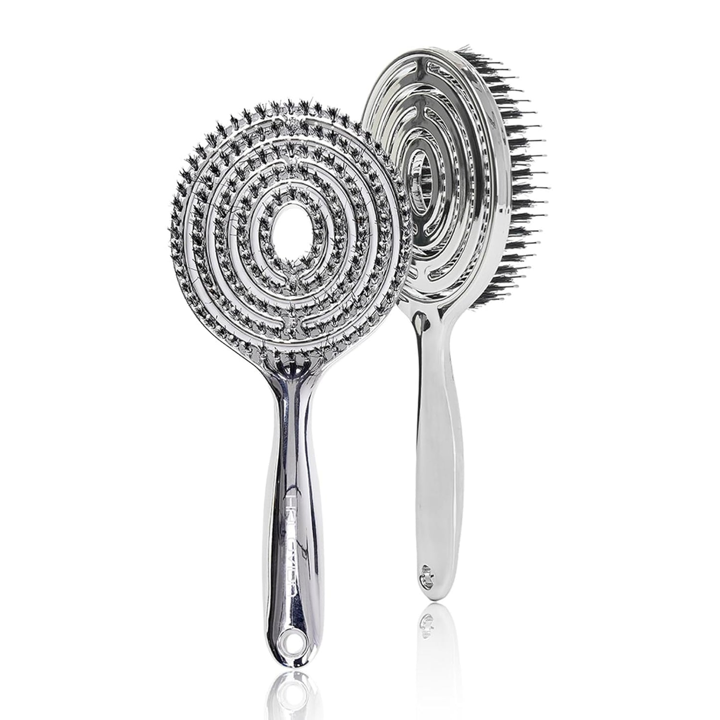 HALOVIDA Hair Brush for Women with Double layer Boar Bristle & Nylon Detangler with Elastic Air Cushion Anti Static Scalp Massage Brush for Smooth Frizz Free Hair (1 Pack）