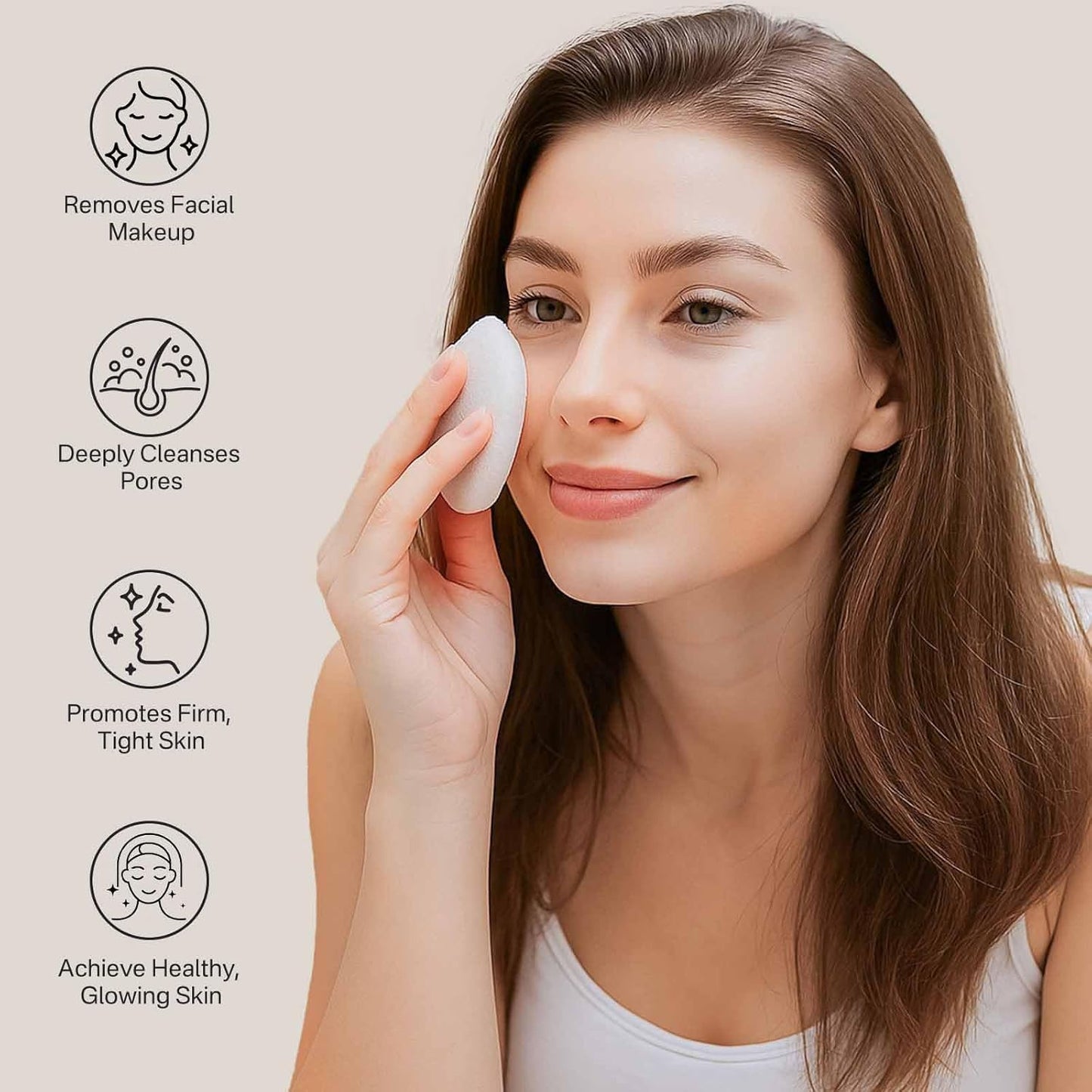 Yiclick 6 Packs Exfoliating Facial Sponge - Daily Cleansing Face Scrubber Exfoliator, Makeup Blackhead Remover Tools, Face Scrub Brush, Reusable Exfoliating Pads for Women