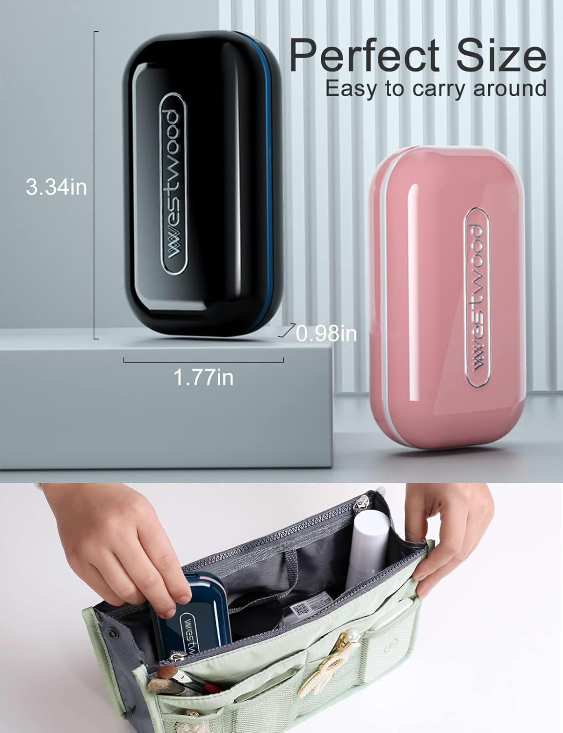 DUBSTAR Small Pill Cutter, Pill Cutter Splitter for Small and Tiny Pills, Portable Pretty Pill Cutters for Large Pills, Cuts Vitamins Tablets for Purse Pocket (Pill Cutter, Blue)