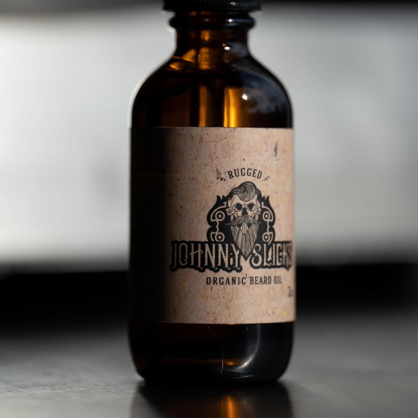 Johnny Slicks Organic Beard Oil | Moisturize, Soften, Promote Hair Growth, Reduce Itch (US Made, Veteran Owned Handcrafted with Clean Ingredients), Rugged