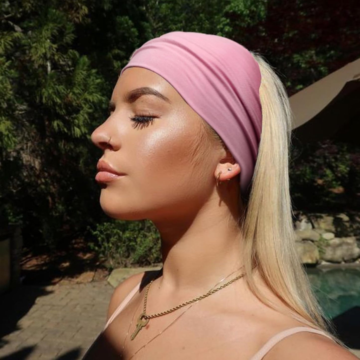 Extra Wide Headbands for Women Large Turban Headband Non Slip Boho Elastic Hairband Hair Twisted Knot Head Bands Accessories