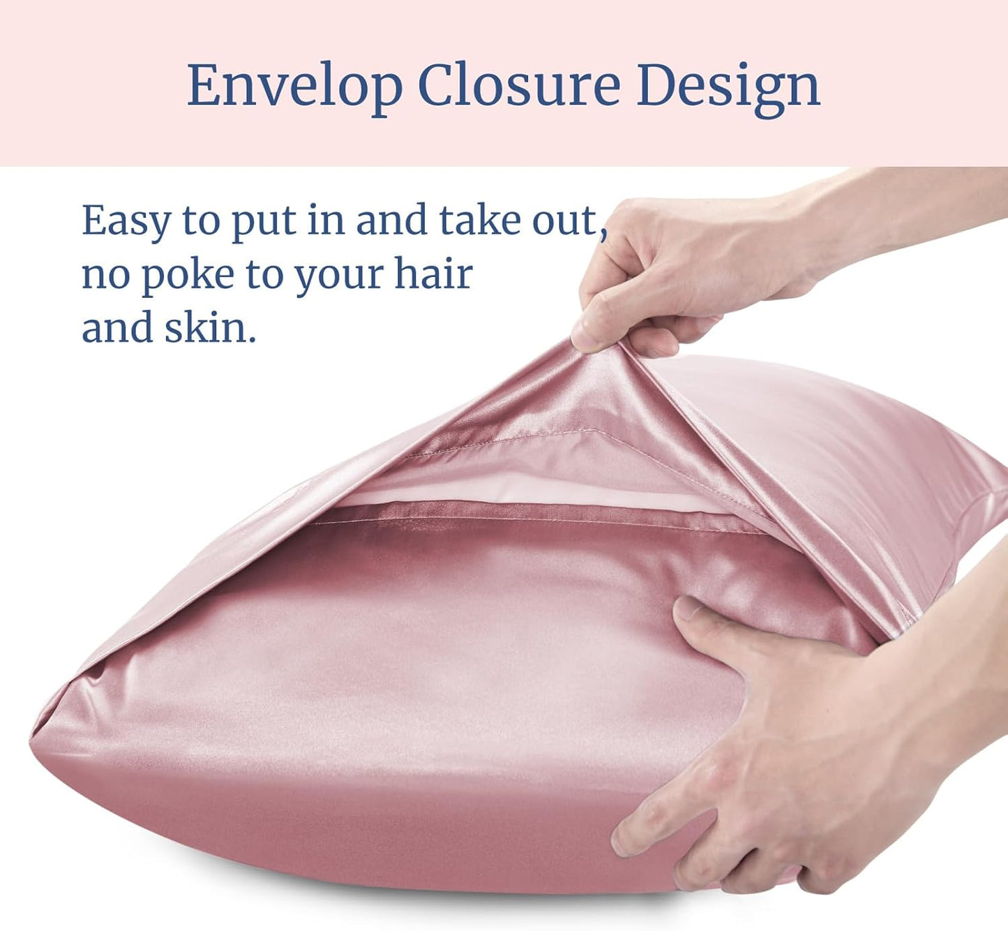 BEDELITE Satin Pillowcase for Hair and Skin, Super Soft Similar to Silk Pillow Cases 4 Pack with Envelope Closure, Cooling Pillowcases for Women Men (20"x30" Queen Size, Nostalgia)