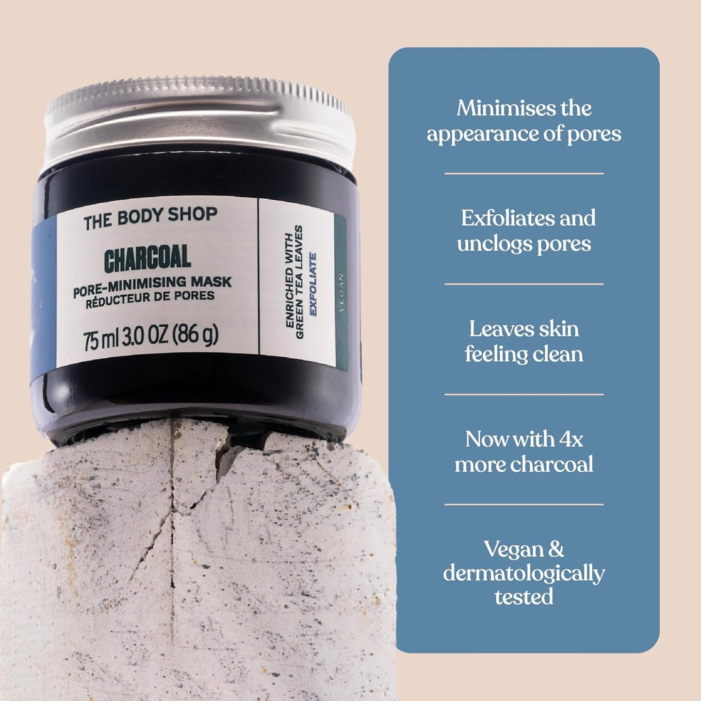 The Body Shop Himalayan Charcoal Purifying Glow Mask, 75ml