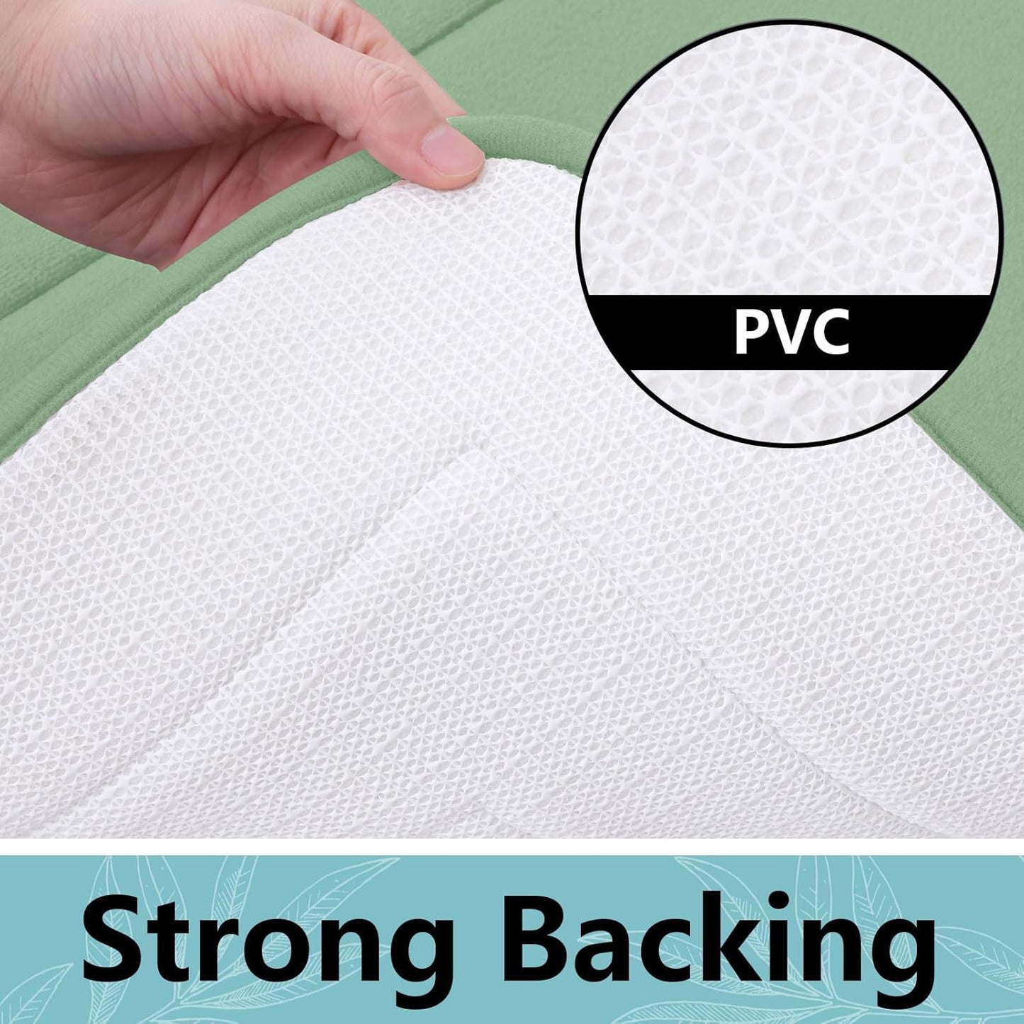 Arotive Memory Foam Bathroom Rug Mat 47x20, Ultra Soft and Absorbent Bath Mat, Machine Wash Dry, Comfortable Bath Rug Carpet for Bathroom Floor, Tub and Shower, Sage Green