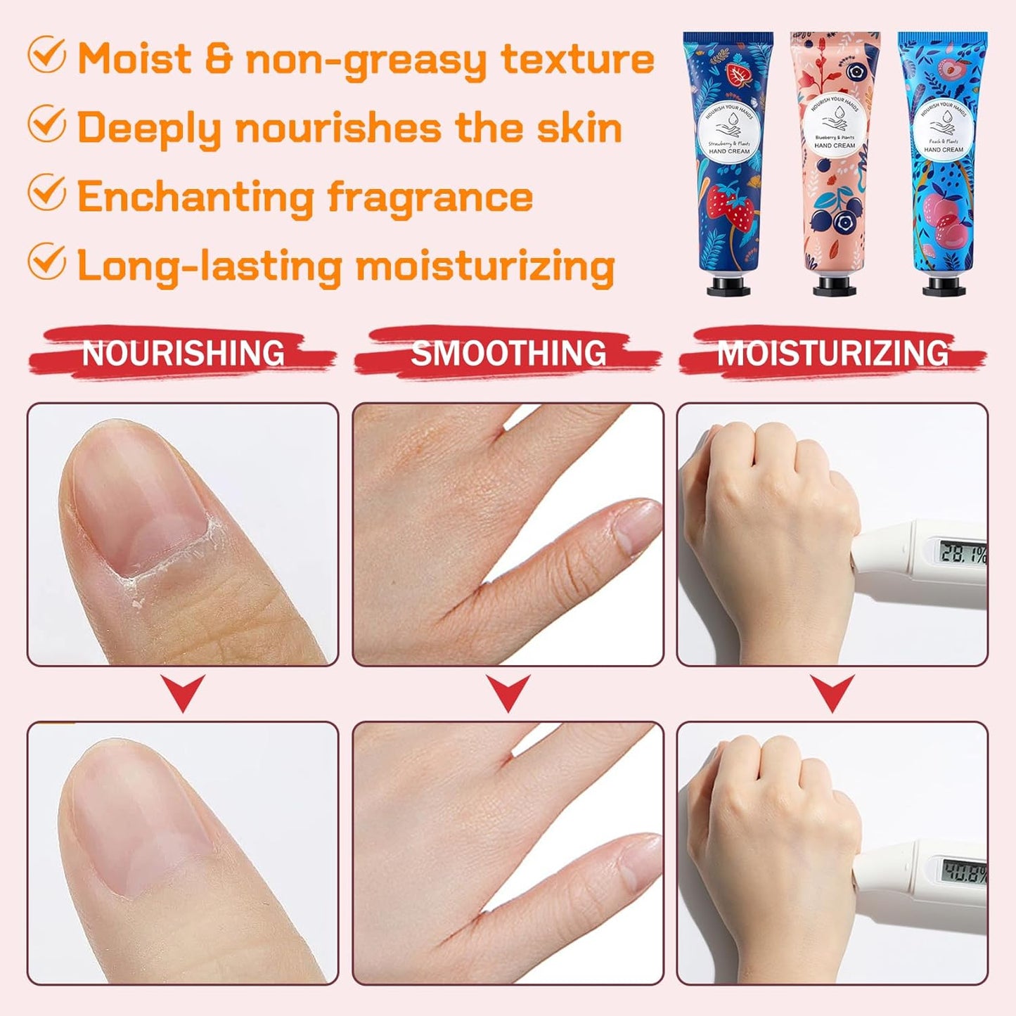 10 Pack Hand Cream Set,Moisturizing Mini Hand Lotion,Travel Size Hand Cream for Women,Bulk Hand Lotions for Dry Cracked Hands,Hydrating Moisturizer for Birthday Gifts and Christmas Gifts