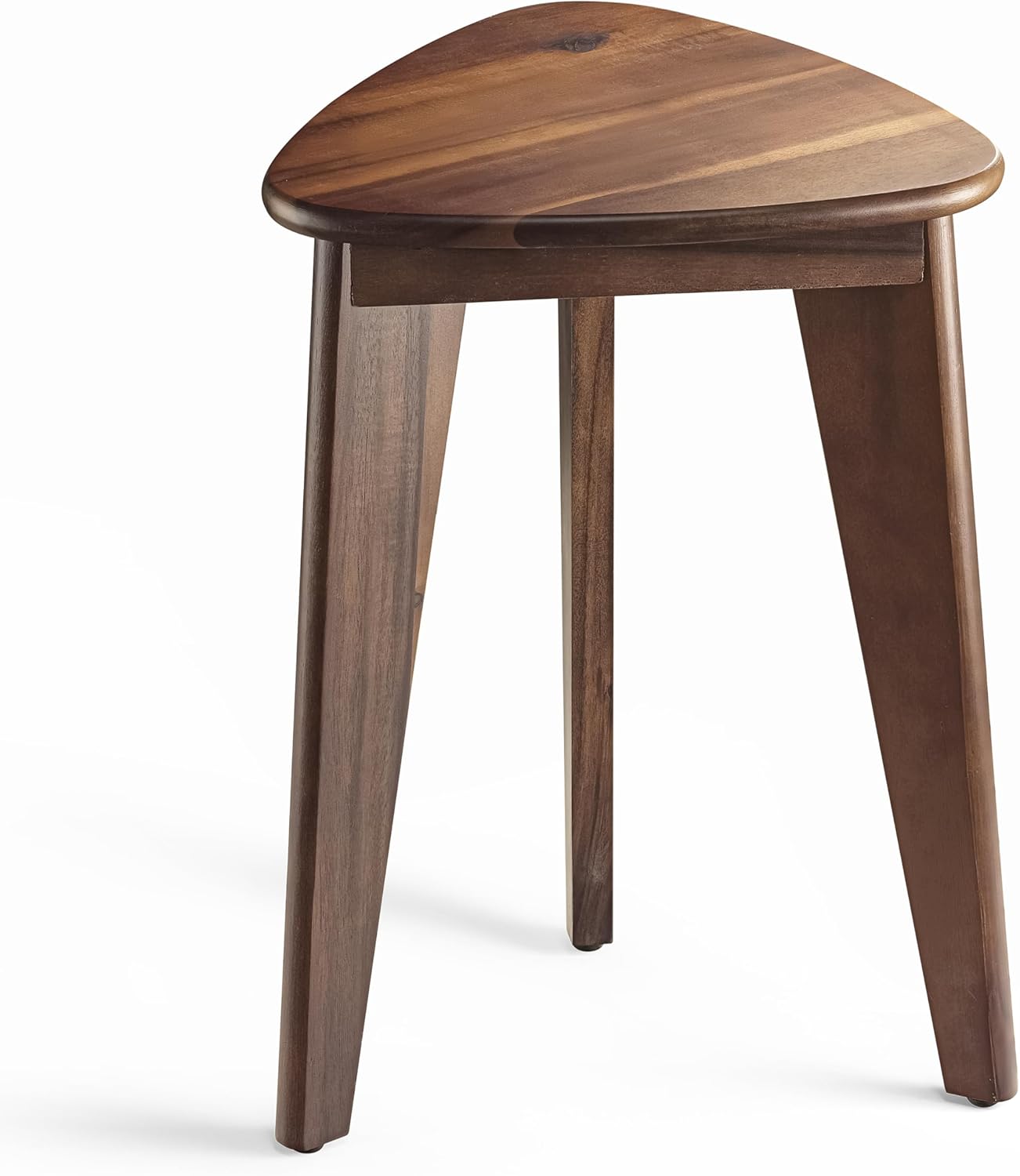 HOLANA 18" Corner Shower Foot Rest - Wooden Showers Stool Seat for Shaving Legs - Small Corner Shower Benches for Inside Shower - Waterproof Bath Step Stools Bench for Bathroom (Height - 18in, Walnut)