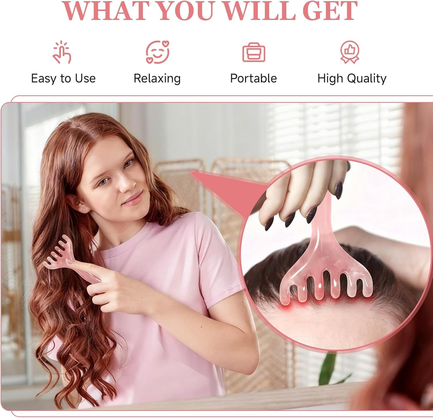 3 Pack Head Massager Tool Scalp Comb Resin Scalp Stress Relax Tool for Giving to Friends & Family as Wedding Gifts, Mother's Day Gifts