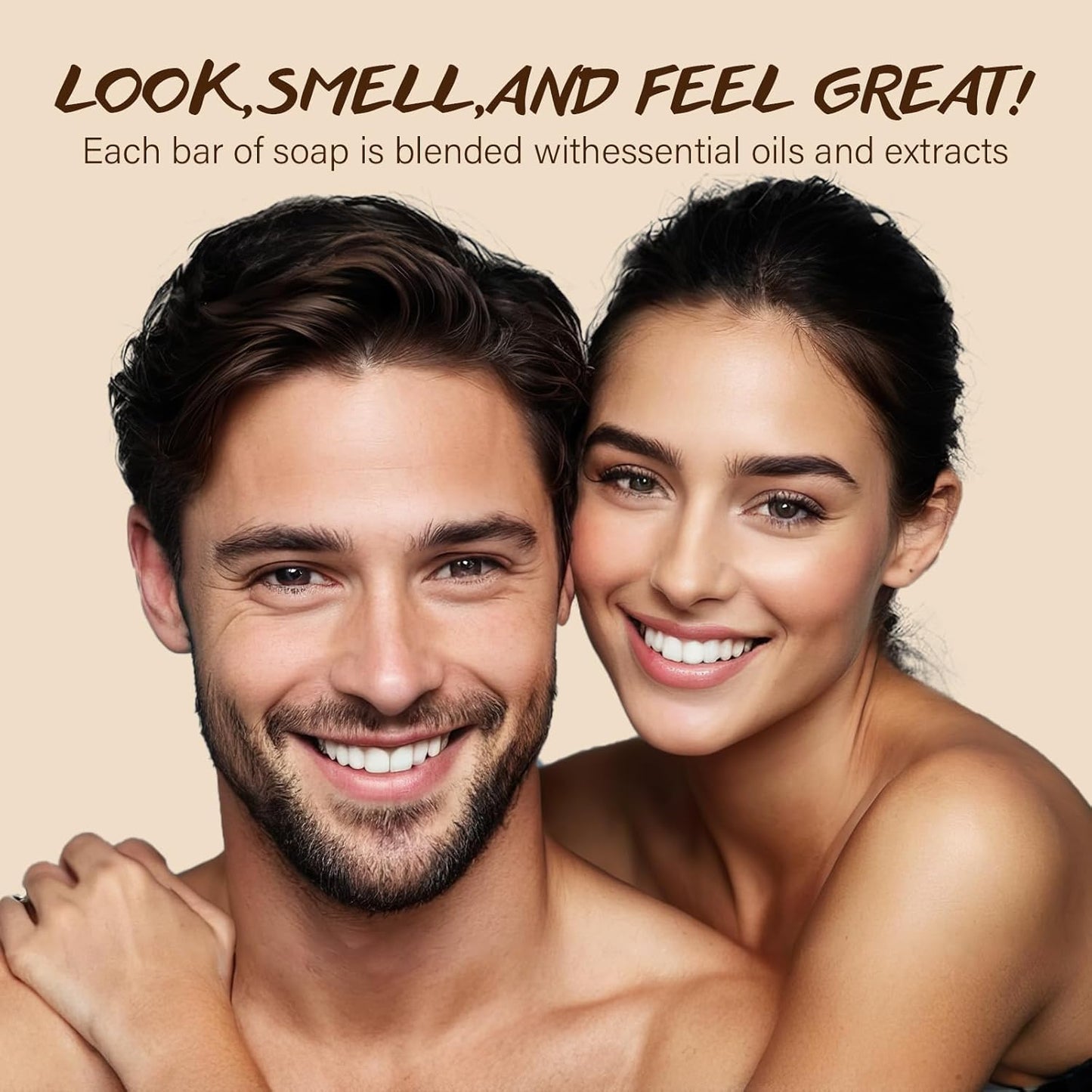 POP MODERN.C Natural Soap Bar Gift Set Body Wash Soap Bars Organic Soaps For Women & Men Lavender, Tea Tree, Lemongrass Orange, Oatmeal Almond, Green Tea Bamboo Charcoal, Turmeric 6x3.5oz