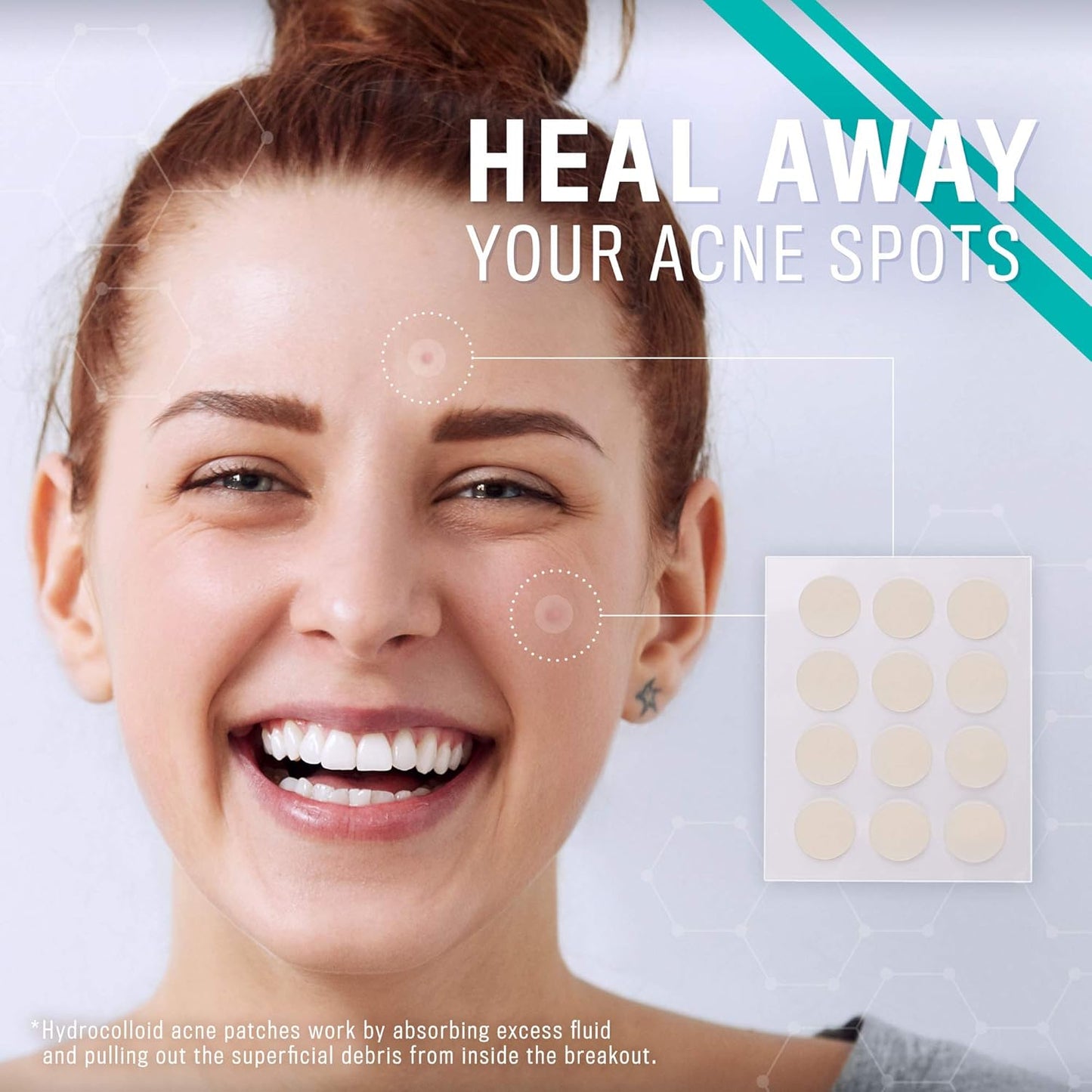 LotFancy Hydrocolloid Bandages, 12 Blister Pads and 12 Acne Patches, Heel Blister Prevention Protection & Healing, Waterproof Seal Gel Blister Cushions for Feet, Toe, Sterile