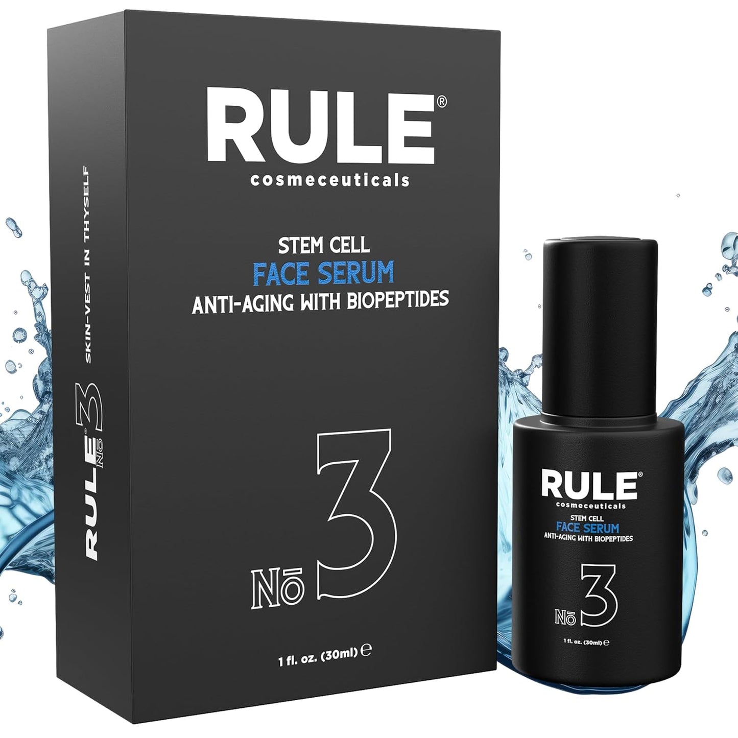 No.3 - Facial Serum with Biopeptides & Apple Stem Cells, Face Serums for Anti Aging, Peptide Serum as Skin Toner and Dark Spot Remover for Face, 30 mL