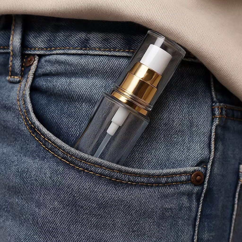 3Packs 60ml/2Oz Clear Glass Pump Dispenser Bottles Refillable Lotion Glass Bottle with Pump Empty Cosmetic Containers Travel Sample Bottles for Essential Oils Lotions DIY Skin Cares