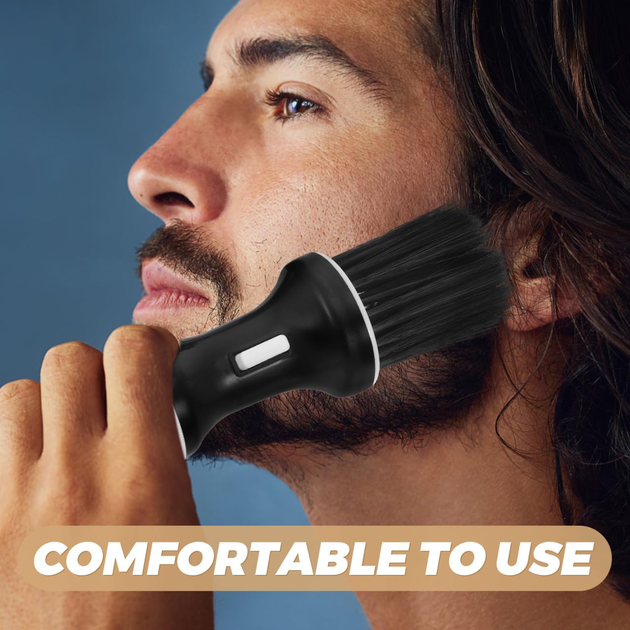 4 Pcs Barber Powder Brush Set Lightweight Neck Duster Hair Powder Duster for Barbers with Comfortable Grip Washable Hair Brushes for Salon and Home Use