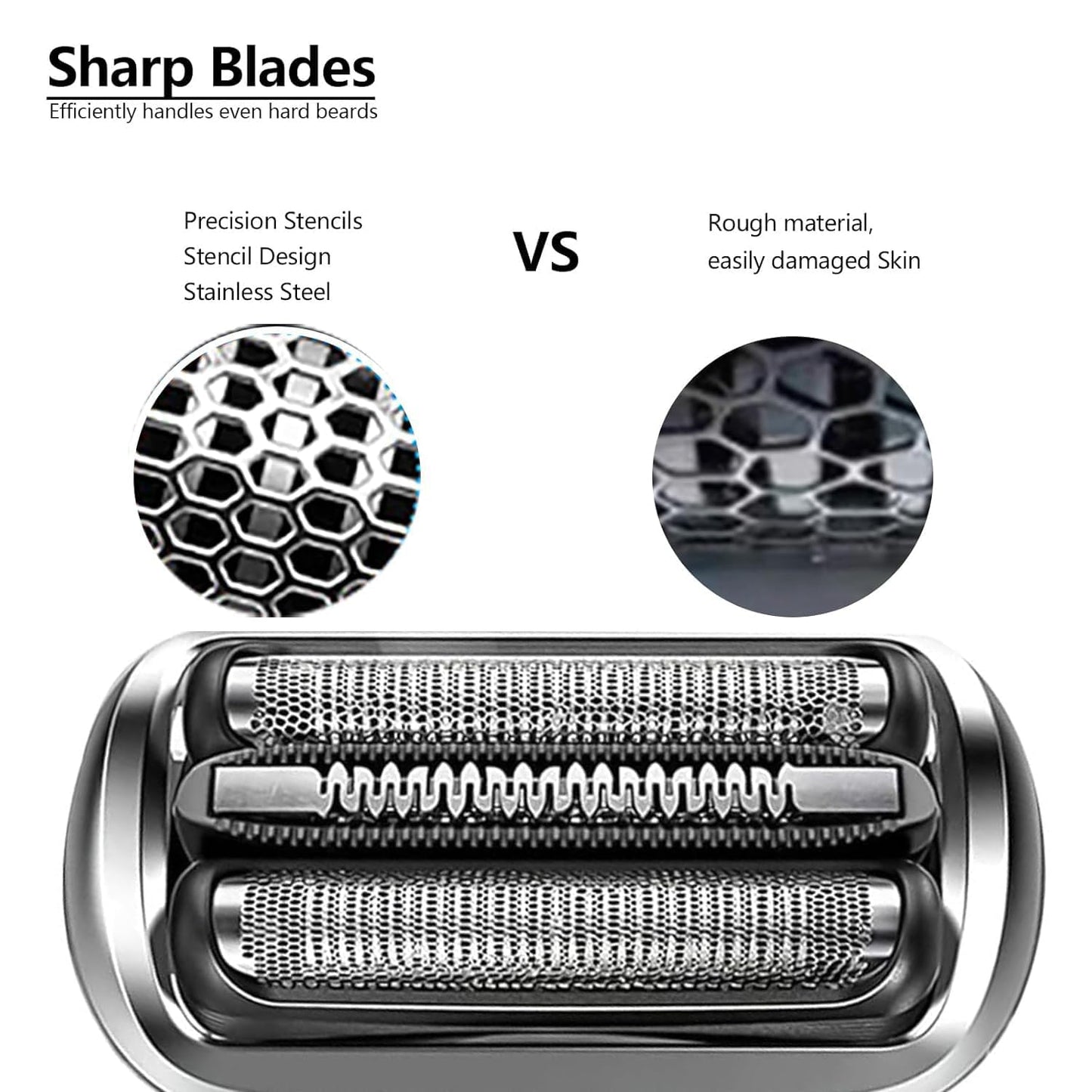 73S Series 7 Replacement Shaver Head Compatible with Braun S7 Replacement Head & for Braun Series 7 360 flex Replacement Head,for Braun Series 7 5764 7020s 7025s 7085cc 7027cs 7071cc