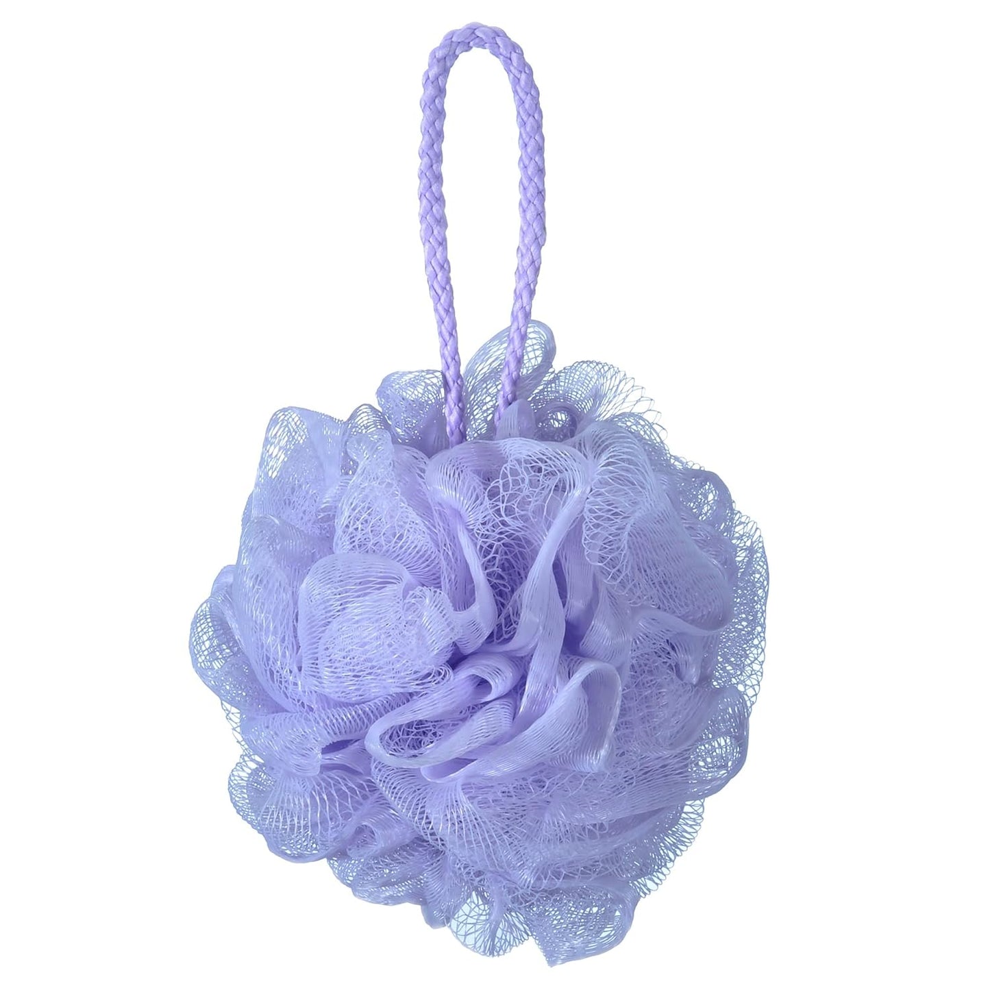 60g/pcs Purple Mesh Bath Sponge Shower Pouf Loofahs Shower Puff Pack of 4 (Purple)