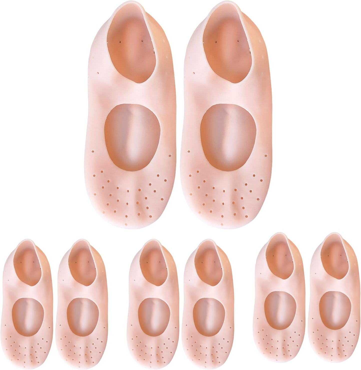 Moisturizing Gel Socks - Hydrating Spa Treatment for Soft, Smooth Feet, Ideal for Dry, Cracked Heels and Rough Skin (Large, 3 Pairs)