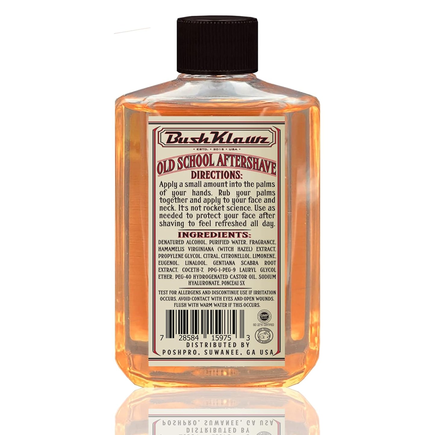 BushKlawz Classic Refreshing Cooling Soothing Barbershop After Shave Lotion Balm Toner Splash Lumber Prince Satisfy all Types of Viking Cannon Black Prime AfterShave Tonic Cologne