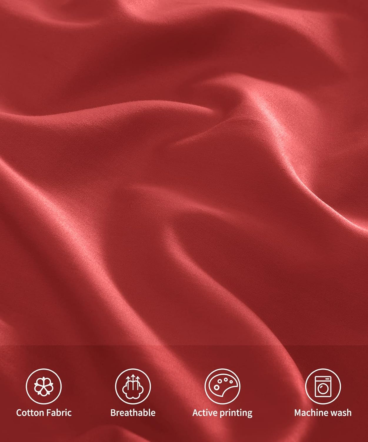 Warmstar Cotton Pillow Cases King Size Set of 2, 600 Thread Count Pillowcases 20x36 Inches, Soft Long Staple Cotton Pillowcases Breathable with Envelope Closure,Wine Red