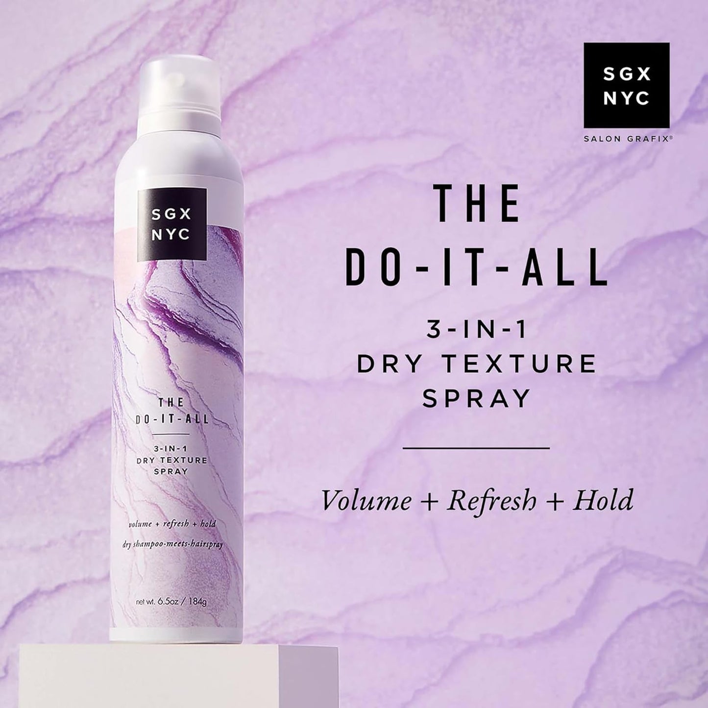 SGX NYC The Do It All 3-in-1 Dry Texture Spray - Versatile Dry Shampoo and Texture Spray for Refreshed Hair - Volumizing Hair Products - 2 pc