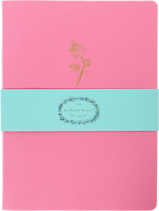 Graphique Rose Vegan Leather Journal, Diary Notebook for Writing, 192 Lined Pages, La Petite Press Collection, 6” x 8”