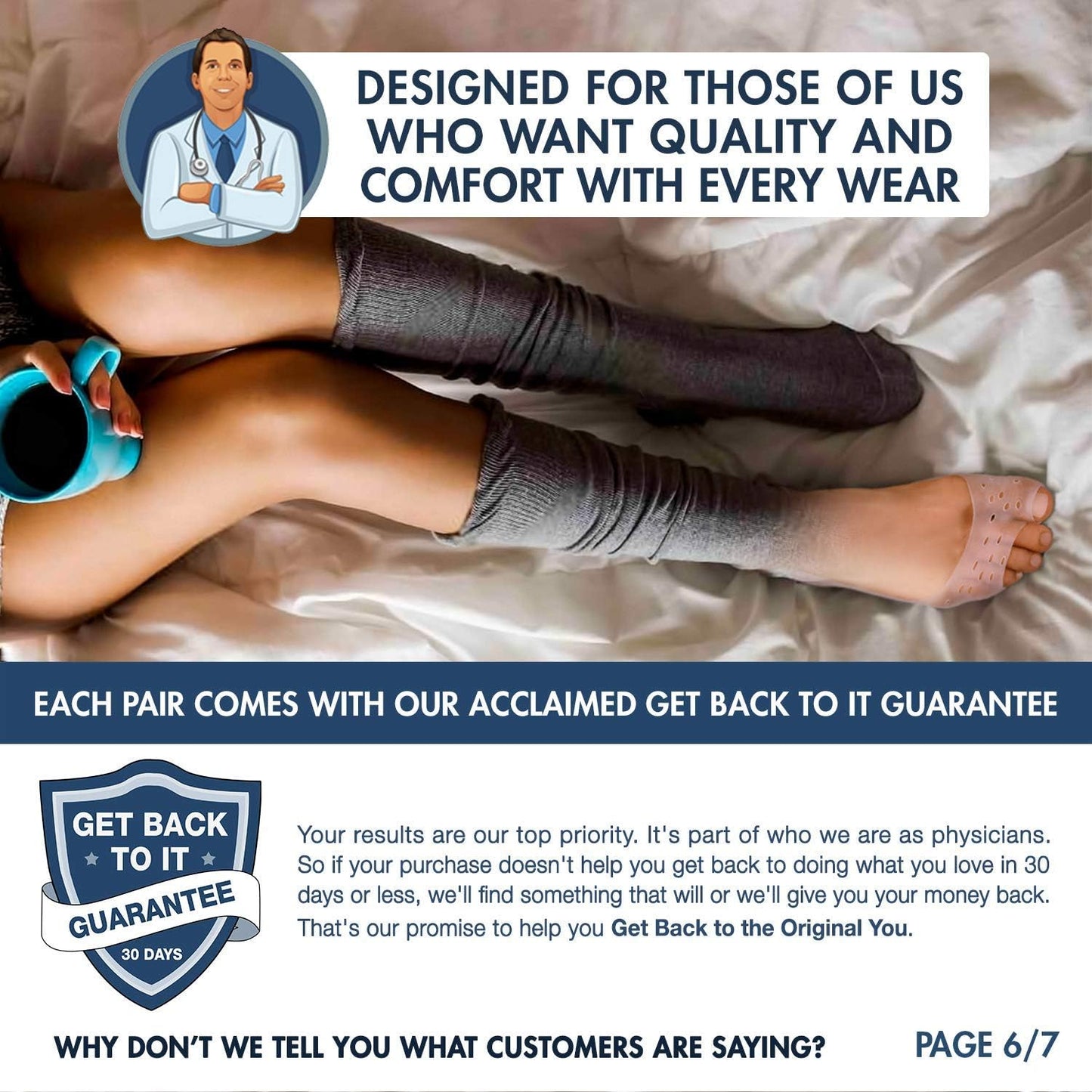 Dr. Frederick's Original Moisturizing Gel Socks - 4 Pieces - Prevents Dry Cracked Heels & Cracked Feet - Day & Night Socks - W4-10 | M5-8