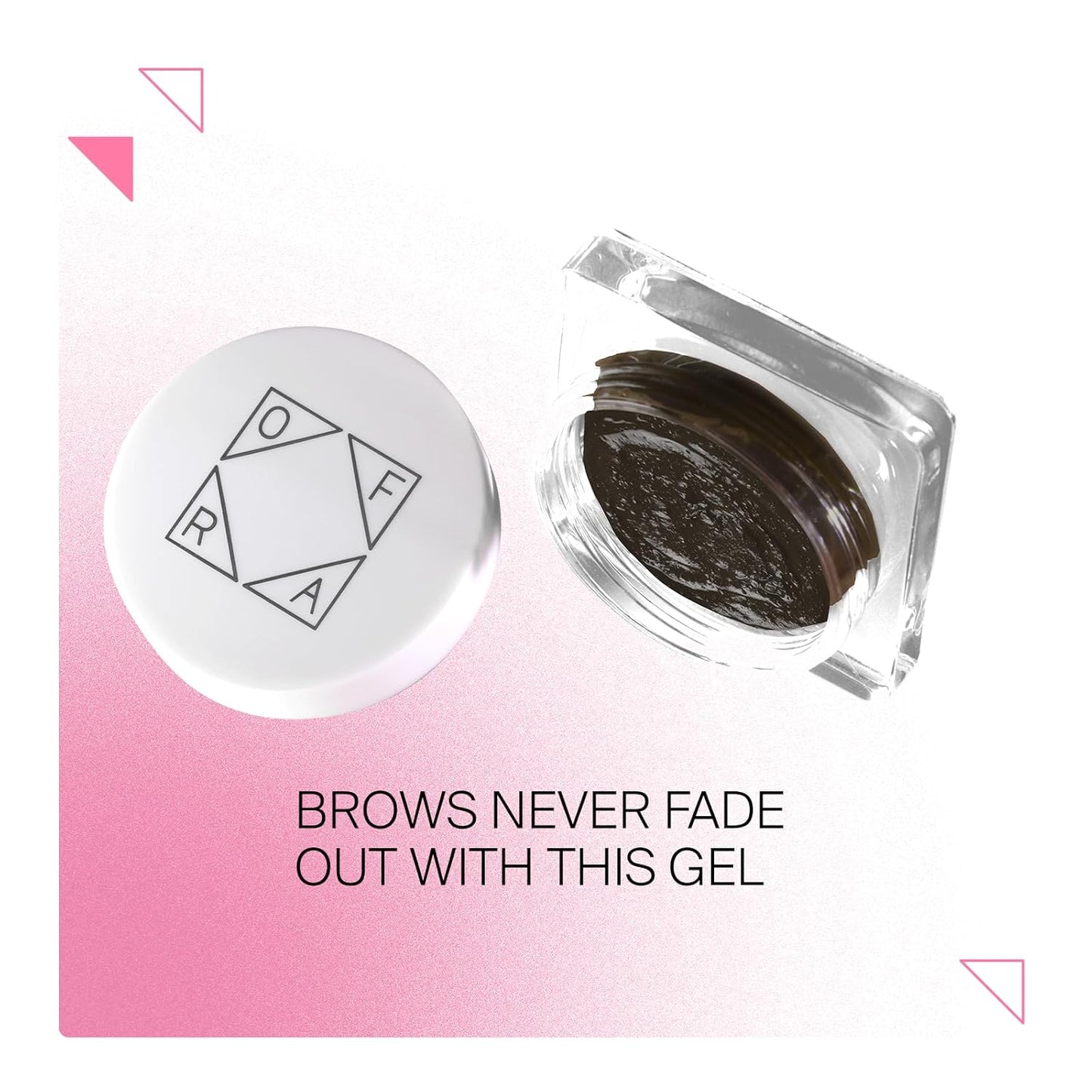Ofra Eyebrow Gel - Dark Brown - Semi-Permanent Brow Gel, and Waterproof Eyebrow Filler - 5g