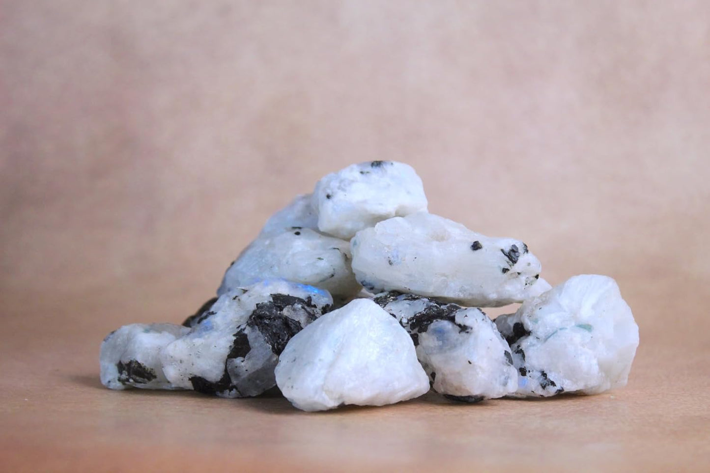 Rainbow Moonstone Raw Crystals – Large 1.25-2.0” Natural Healing Stones for Intuition, Chakra, Meditation, Reiki, Energy Work, Wire Wrapping, Tumbling & Spiritual Moon Magic Decor