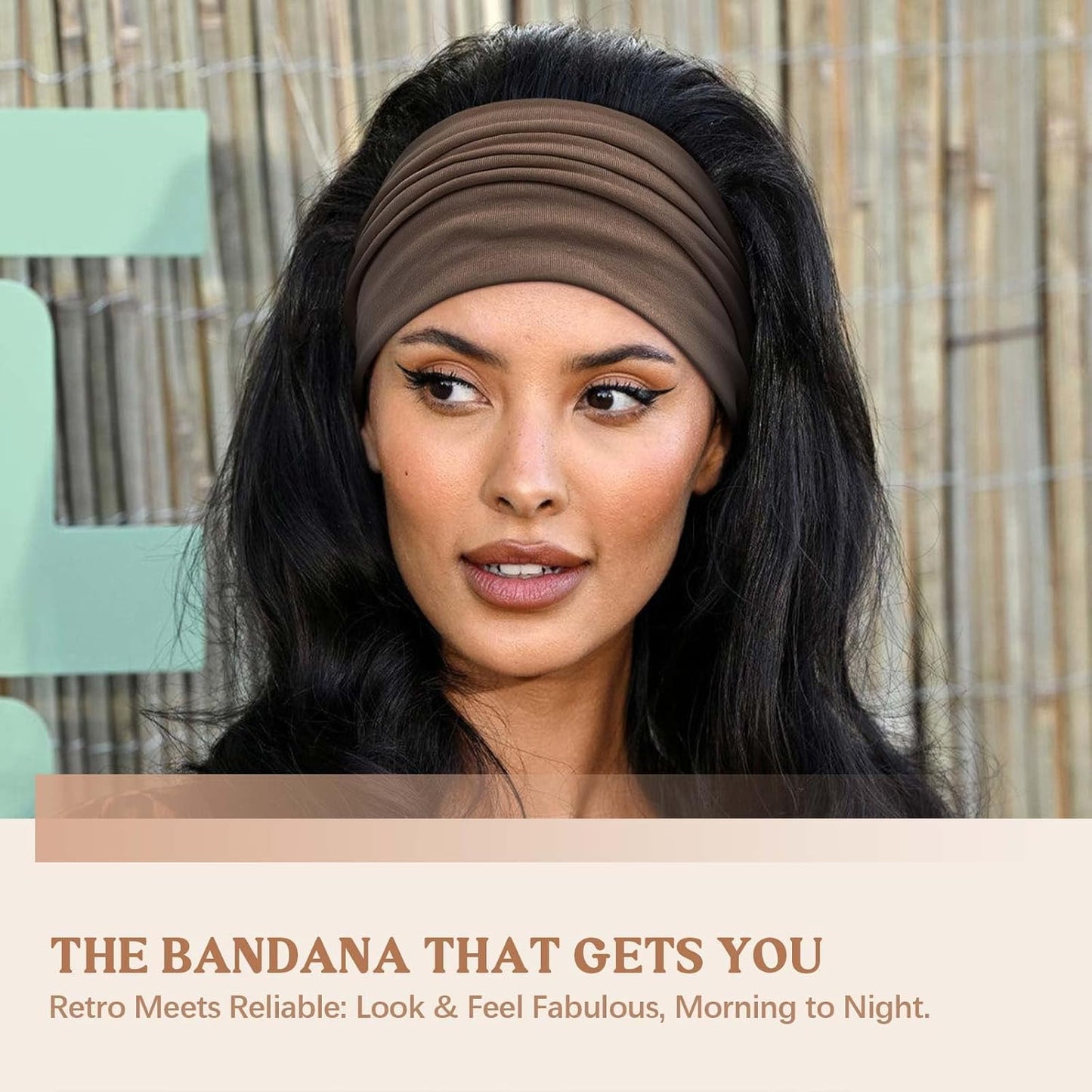 Wide Headbands for Women Knotted No Slip Head Bands Soft Turban Headband Hair Accessories Boho African Solid Color Head Wraps for Women Yoga Workout Pack of 6