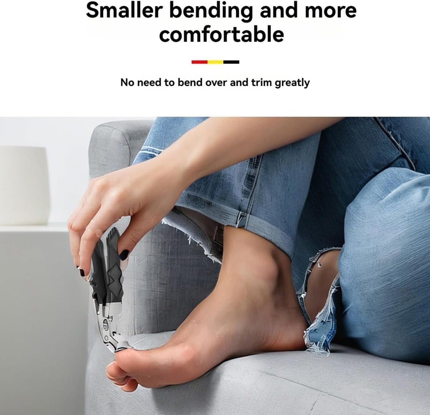 Fanyil Orthoclip, New Orthoclip Toenail Clippers Set, 180° Wide Jaw Thick Toenail Clippers with Safety Lock & Nail File for Thick & Ingrown Toenails, Ultra Sharp Slanted Nail Clippers with Long Handle