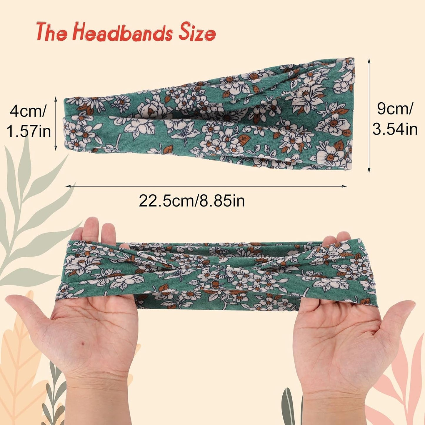 obeoby Headbands for Women, 8 Pack Boho Style Headbands Non Slip Fashion Wide Headband Hair Wrap Stocking Stuffers for Women Girls