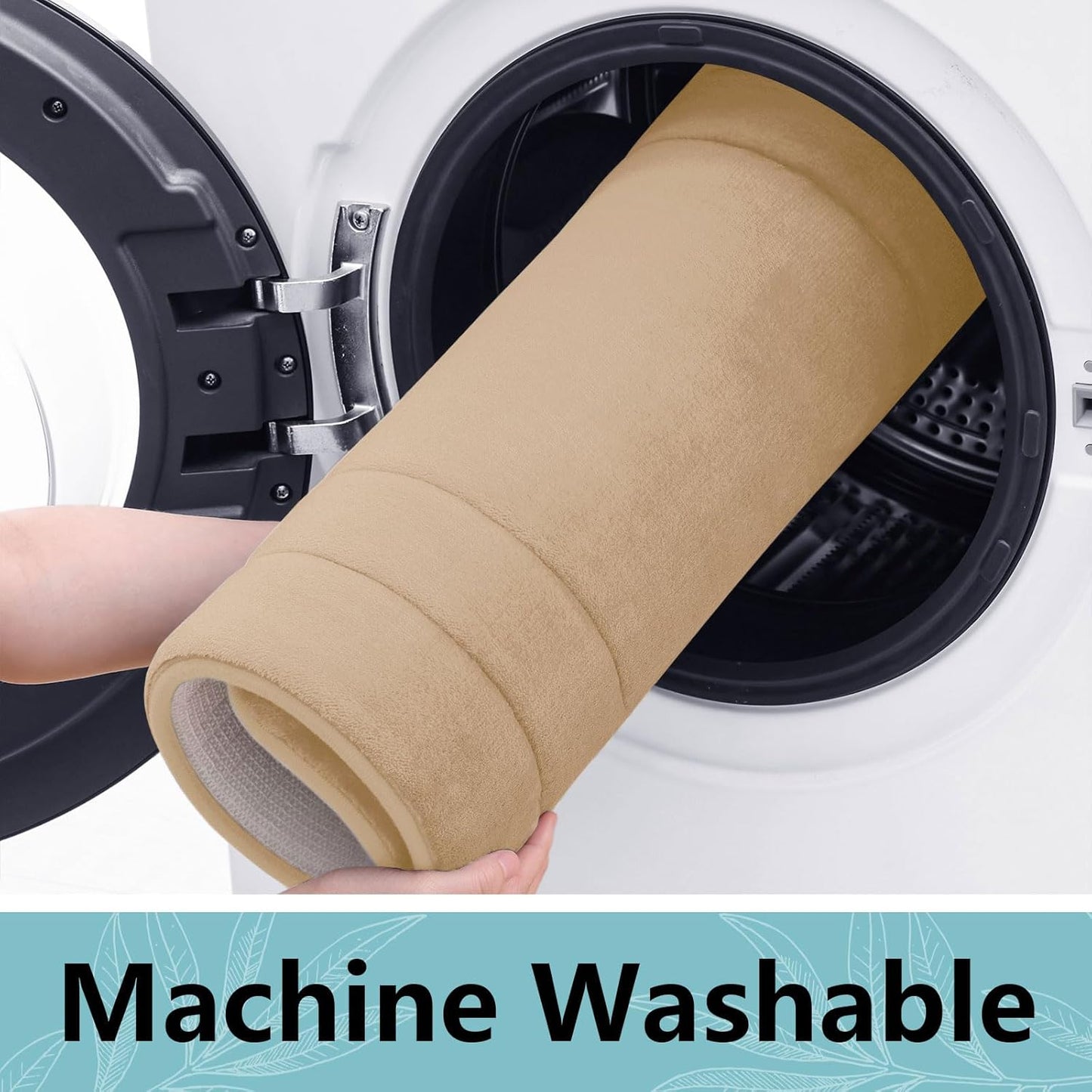 Arotive Memory Foam Bathroom Rug Mat 54x24, Ultra Soft and Absorbent Bath Mat, Machine Wash Dry, Comfortable Bath Rug Carpet for Bathroom Floor, Tub and Shower, Beige