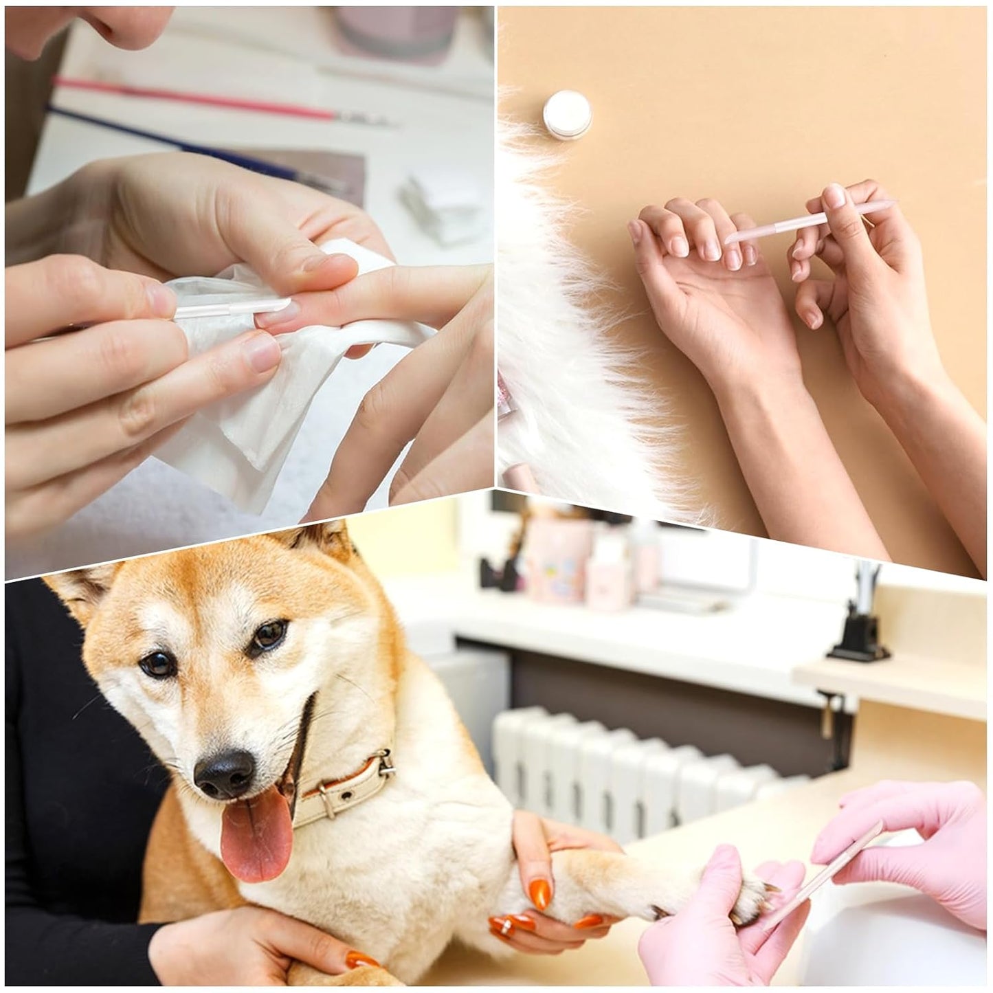 Glass Cuticle Pusher Set of 2 Manicure Sticks for Nails Cuticle Remover Cuticle Trimmer Crystal Glass Nail Tools Double Headed Nail Cuticle Stick Pusher