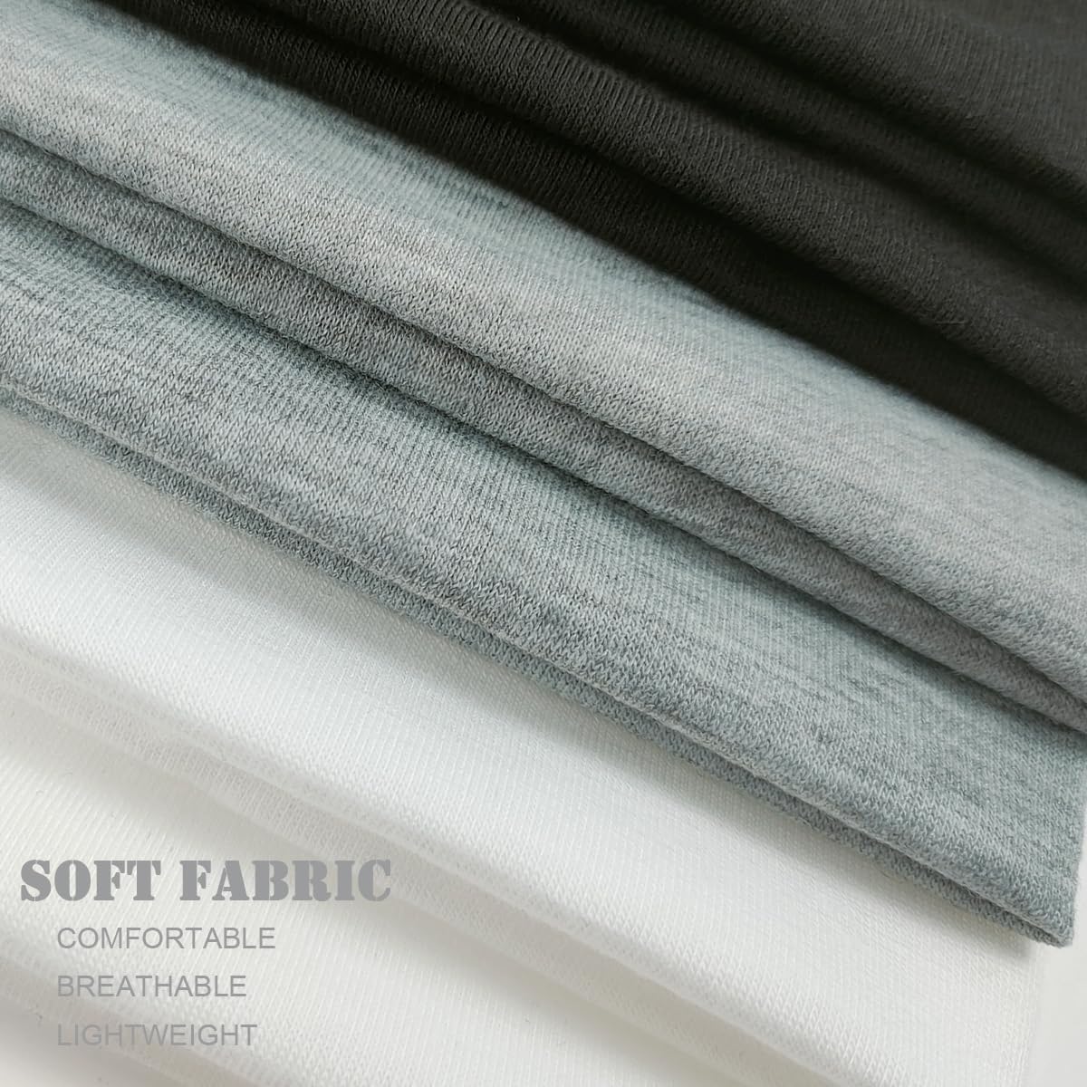 Wide Headbands for Women Stretchy Headband Workout Head Bands for Women's Hair Band Non Slip Head Wrap Black White Gray 6 Pack