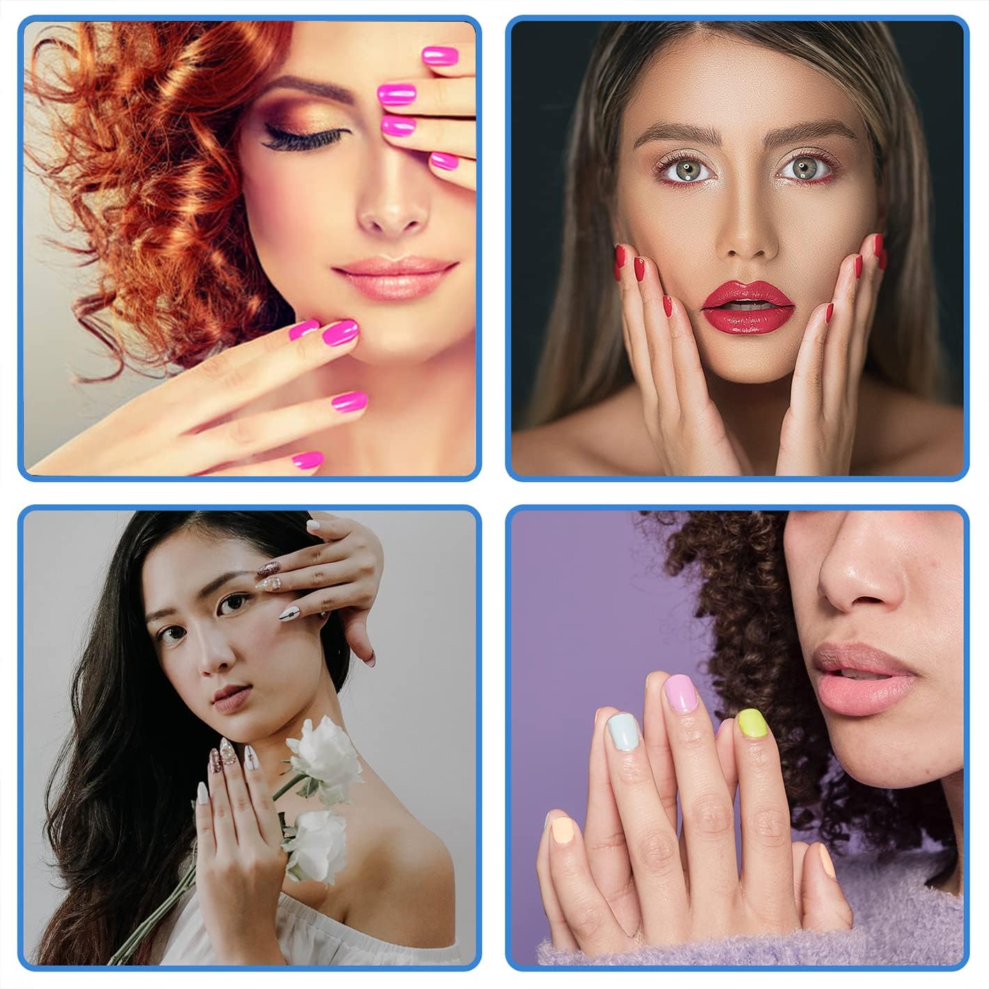 Nail Buffers (40 pcs), Buffer Block Nail Files Bulk for Acrylic Nails and Natural Nails Double Sided 100/180 Grit Portable Washable Sanding Buffing Buffers Arc Shape (40Pcs Multicolor)