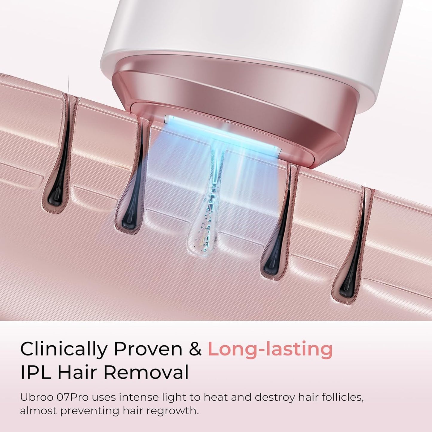 IPL Laser Hair Removal for Women and Men, 45°F Ice Cooling Laser Hair Removal Device for Face & Body, At-Home Painless Hair Remover with Long-Lasting Results, Smooth Skin Gift