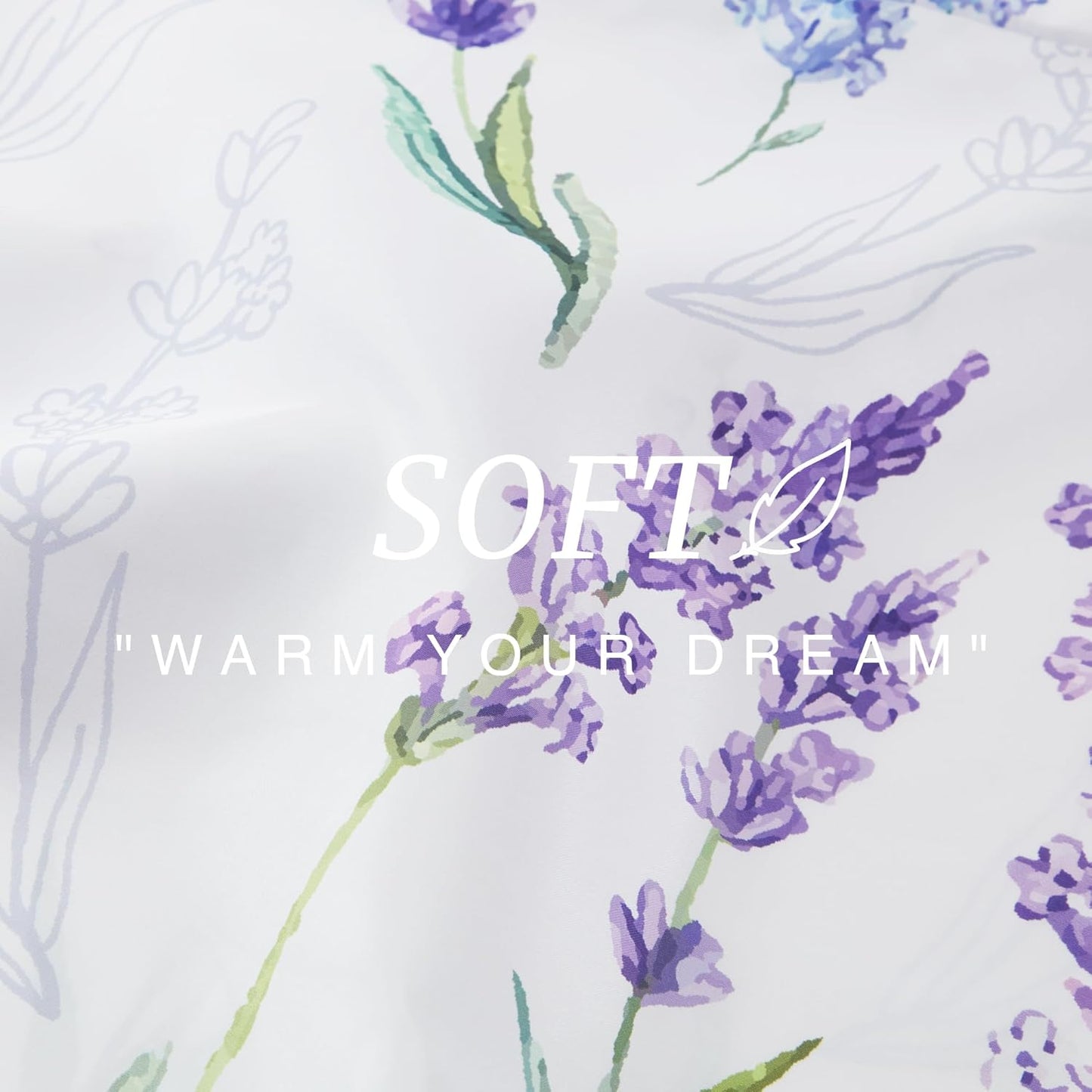 EXQ Home Satin Pillowcase for Hair and Skin Queen - Lavender Printed Silk Pillowcase 2 Pack 20x30 inches - Satin Pillow Cases Set of 2 with Envelope Closure, Gifts for Women