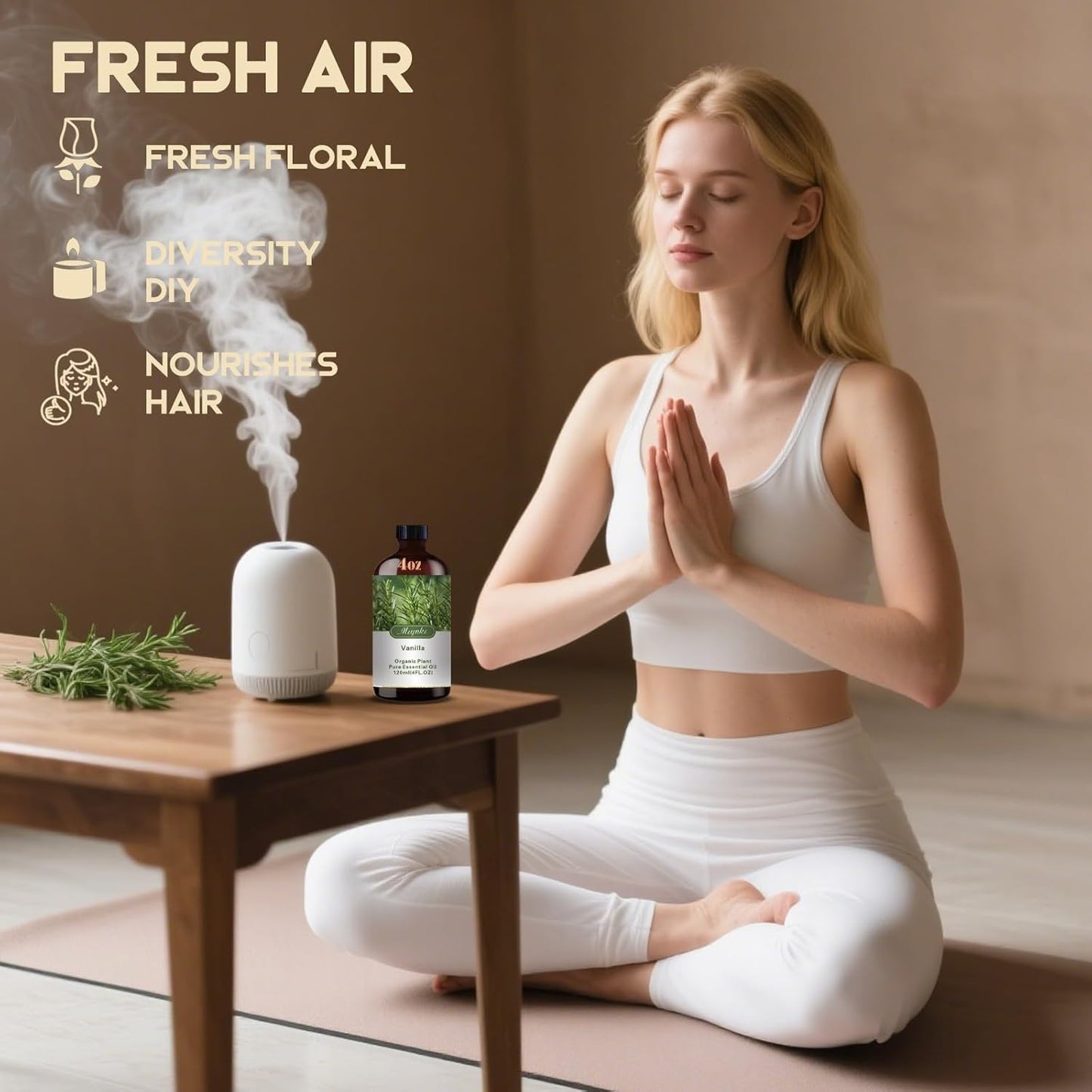 Vanilla Fragrance Oil-Vanilla Essential Oil 4.33oz (130ml)-100% Pure Natural Scent for Diffusers, Candles, Soap Making & Aromatherapy-Relaxing Home & Gift Essential Oil for Bath, Massage