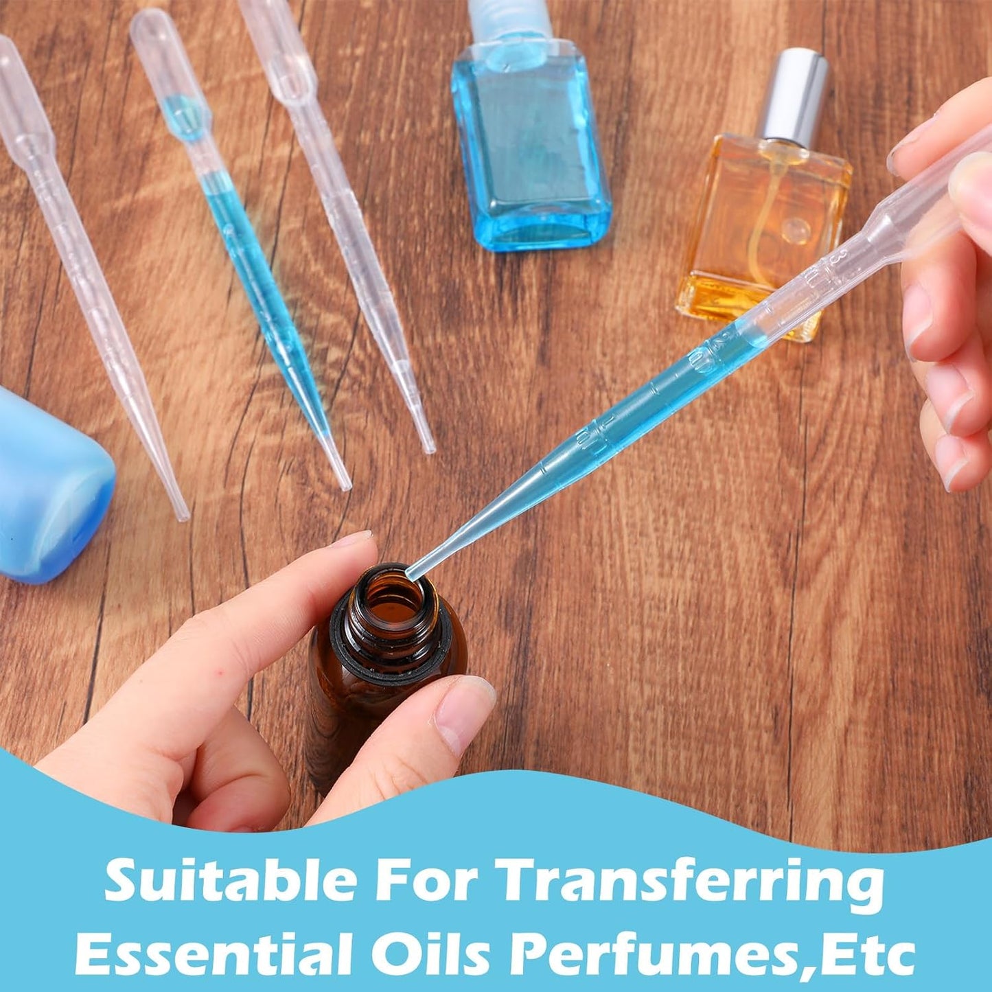 1000 Pcs Plastic Transfer Pipettes Disposable Graduated Pipettes for Scientific Experiment, Essential Oils, Make up Tool (3 ml)