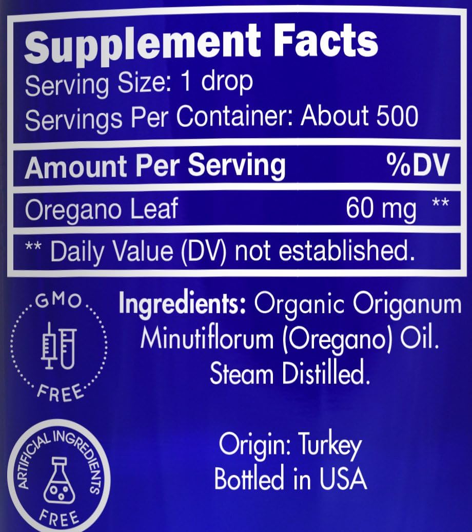 Zongle Therapeutics Organic, Oregano Oil, Food Grade, Safe for Ingestion, Edible, for Drops, Kids – 100% Pure, Oregano Essential Oil, 1 OZ