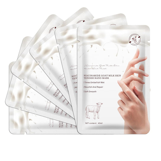 Mositurizing Hand Masks with Goat Milk,Hydrating Hand Glove for Dry Cracked Hands, Home Spa Hand Mask Gloves for Soft and Smooth Touch Skin（6Pack）
