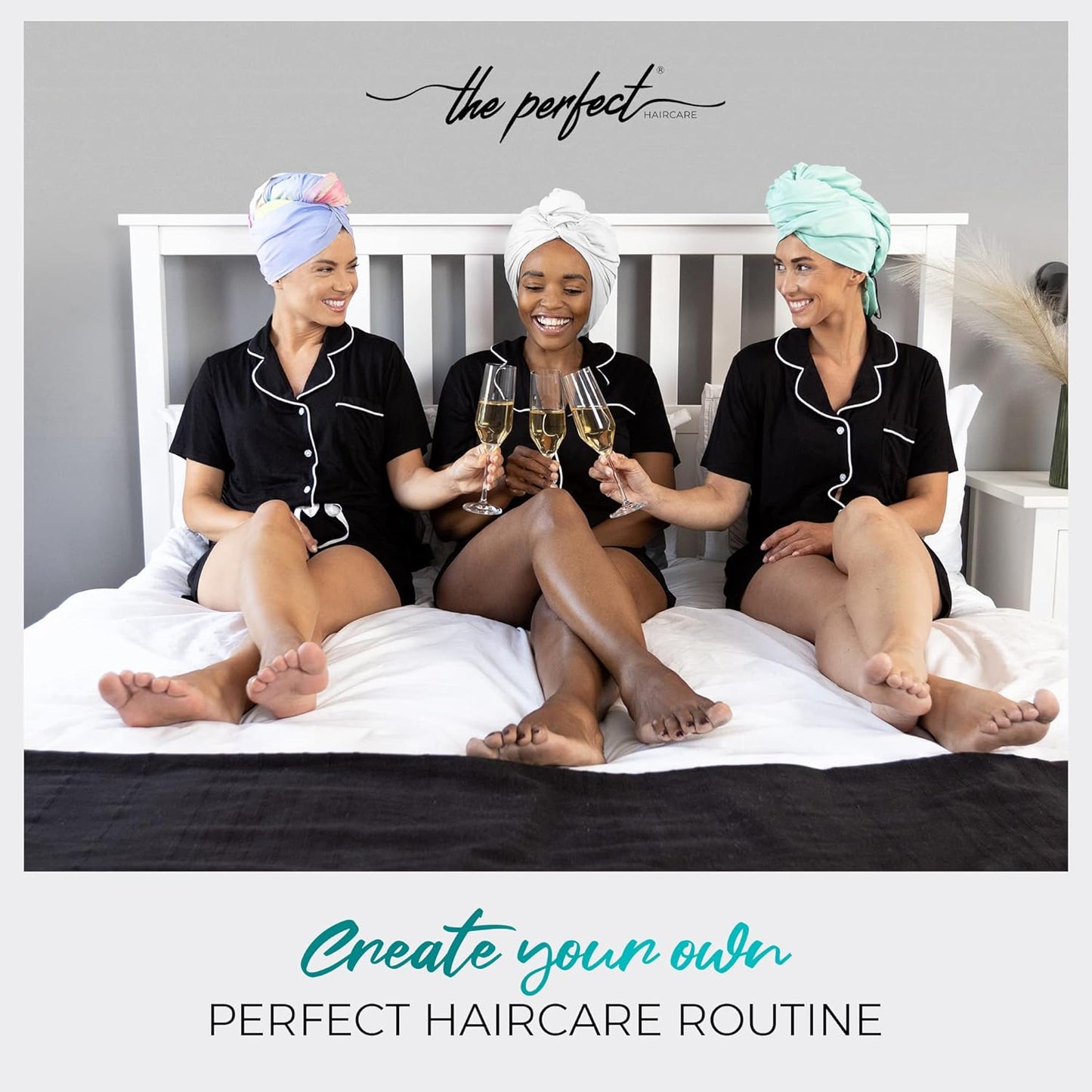 Microfiber Hair Towel Wrap + 2 Smooth Large Hair Drying Tie for Wet Hair - Anti-Frizz, Gentle, Absorbent Hair Scrunchies or Face Washing Wristband