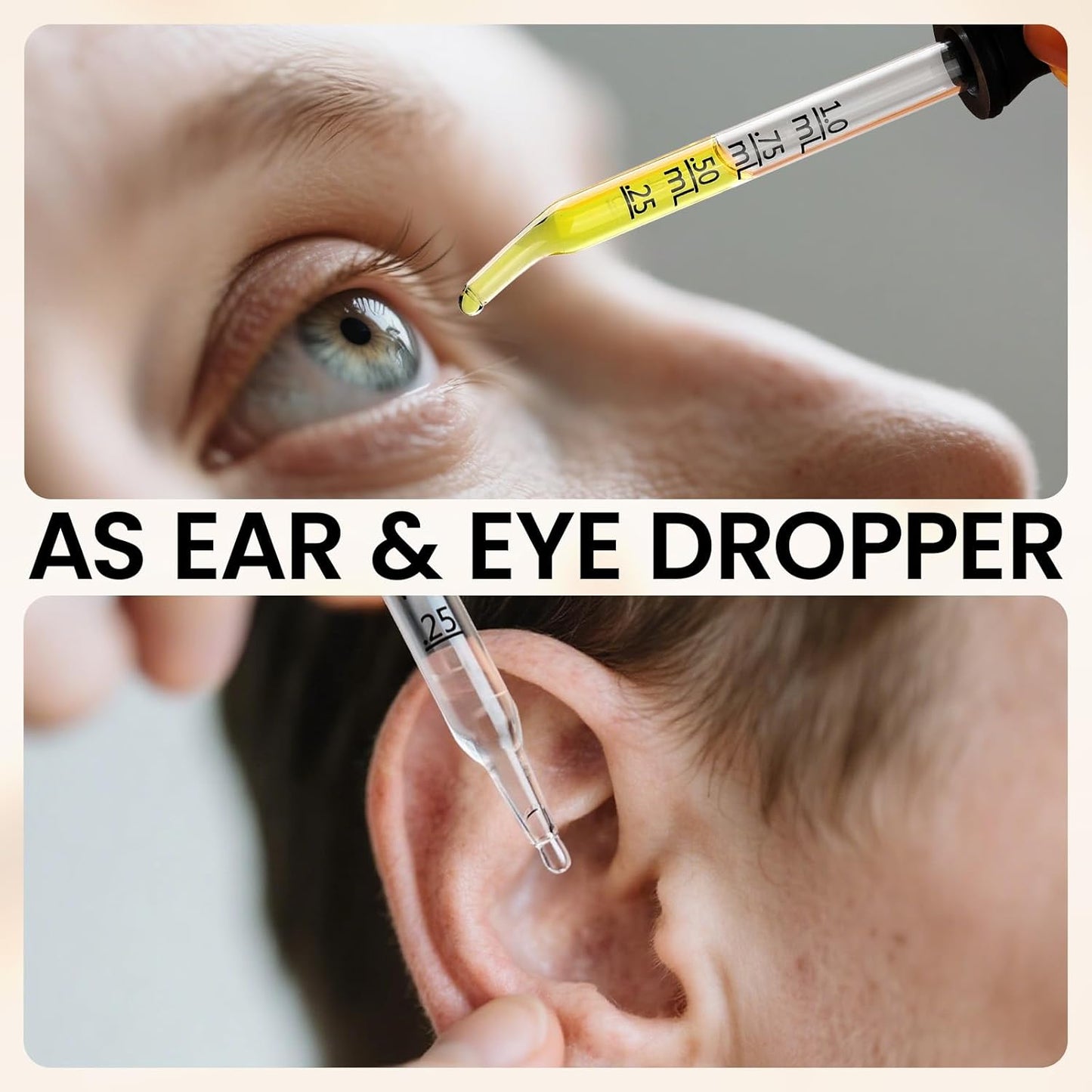 Teenitor 10pcs Eye Dropper 8pcs Glass Pipettes Dropper and 2pcs Cleaning Tool, Droppers for Oils Bent and Straight Tips, 1ml Dropper for Liquid Essential Oils, Ear, Eye, Craft, Measuring