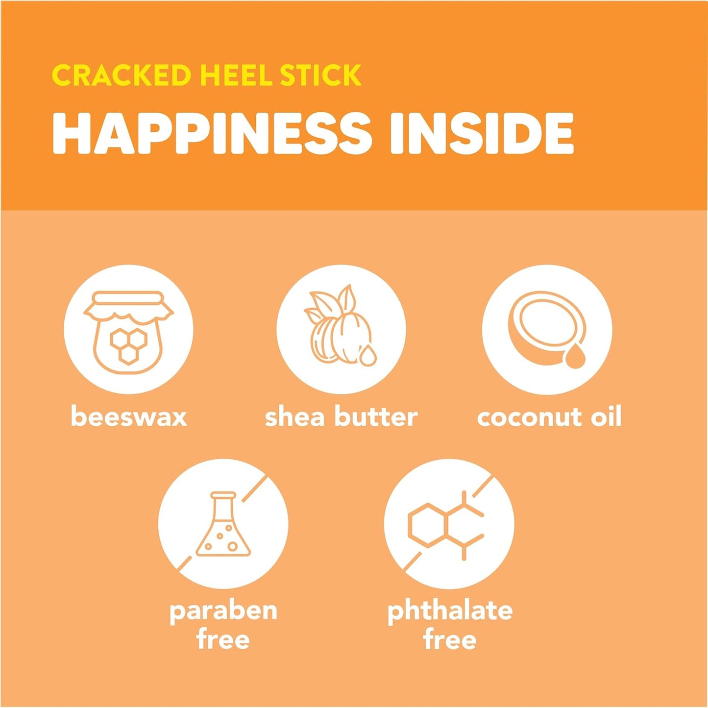 Onyx Professional Cracked Heel Repair Balm Stick, Orange Scent, 1 Pack - Dry Heels Dry Cracked Feet Treatment, Moisturizing Heel Balm Rolls On, No Mess Like Foot Cream or Foot Lotion