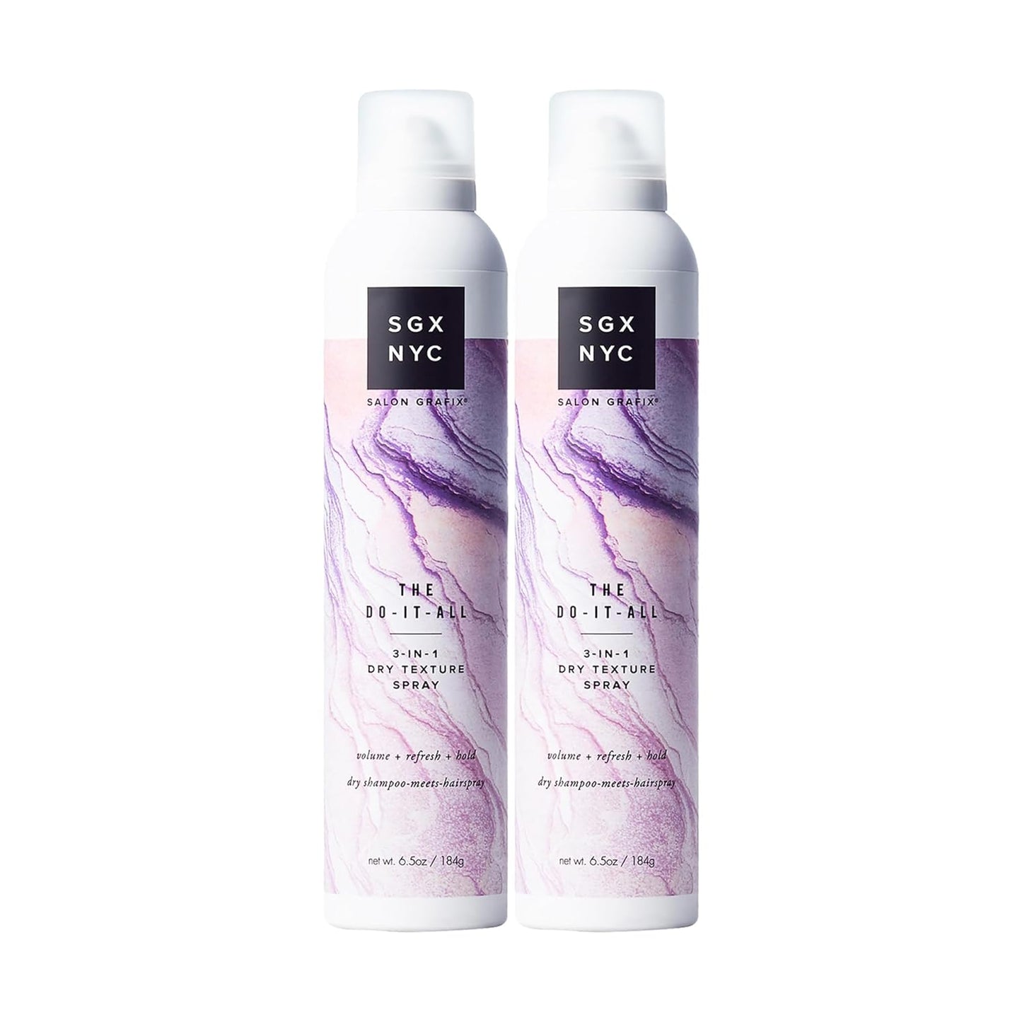 SGX NYC The Do It All 3-in-1 Dry Texture Spray - Versatile Dry Shampoo and Texture Spray for Refreshed Hair - Volumizing Hair Products - 2 pc