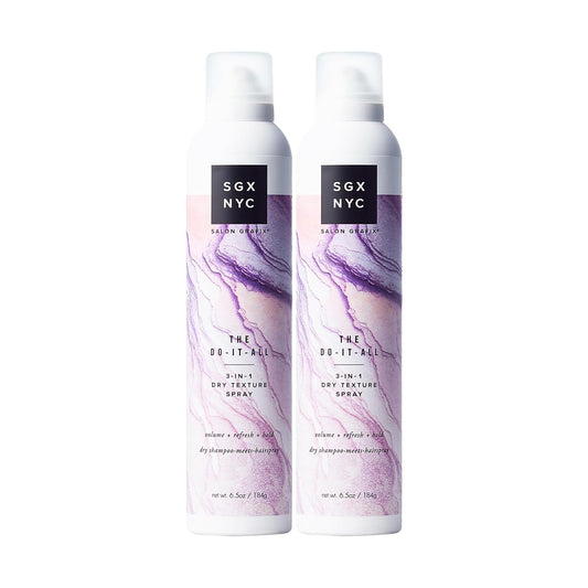 SGX NYC The Do It All 3-in-1 Dry Texture Spray - Versatile Dry Shampoo and Texture Spray for Refreshed Hair - Volumizing Hair Products - 2 pc
