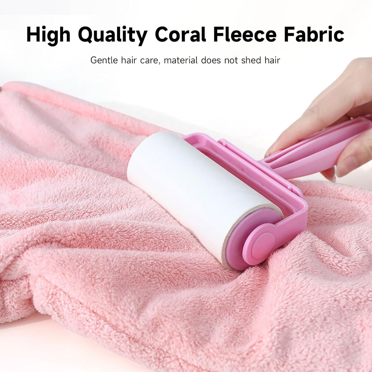 Microfiber Hair Towel, Hair Towel wrap for Women,Hair wrap Towels,Hair Turbans for Women Wet Hair, wrap for Kids (Pink and White) 1pcs