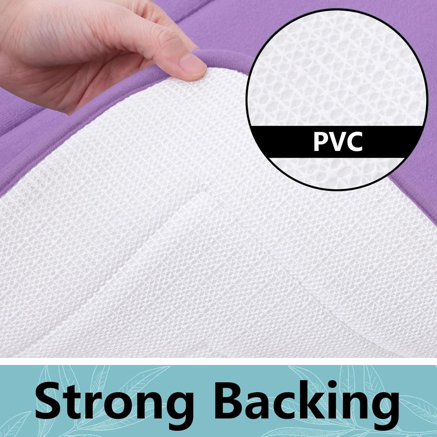 Arotive Memory Foam Bathroom Rug Mat 36x24, Ultra Soft and Absorbent Bath Mat, Machine Wash Dry, Comfortable Bath Rug Carpet for Bathroom Floor, Tub and Shower, Lavender